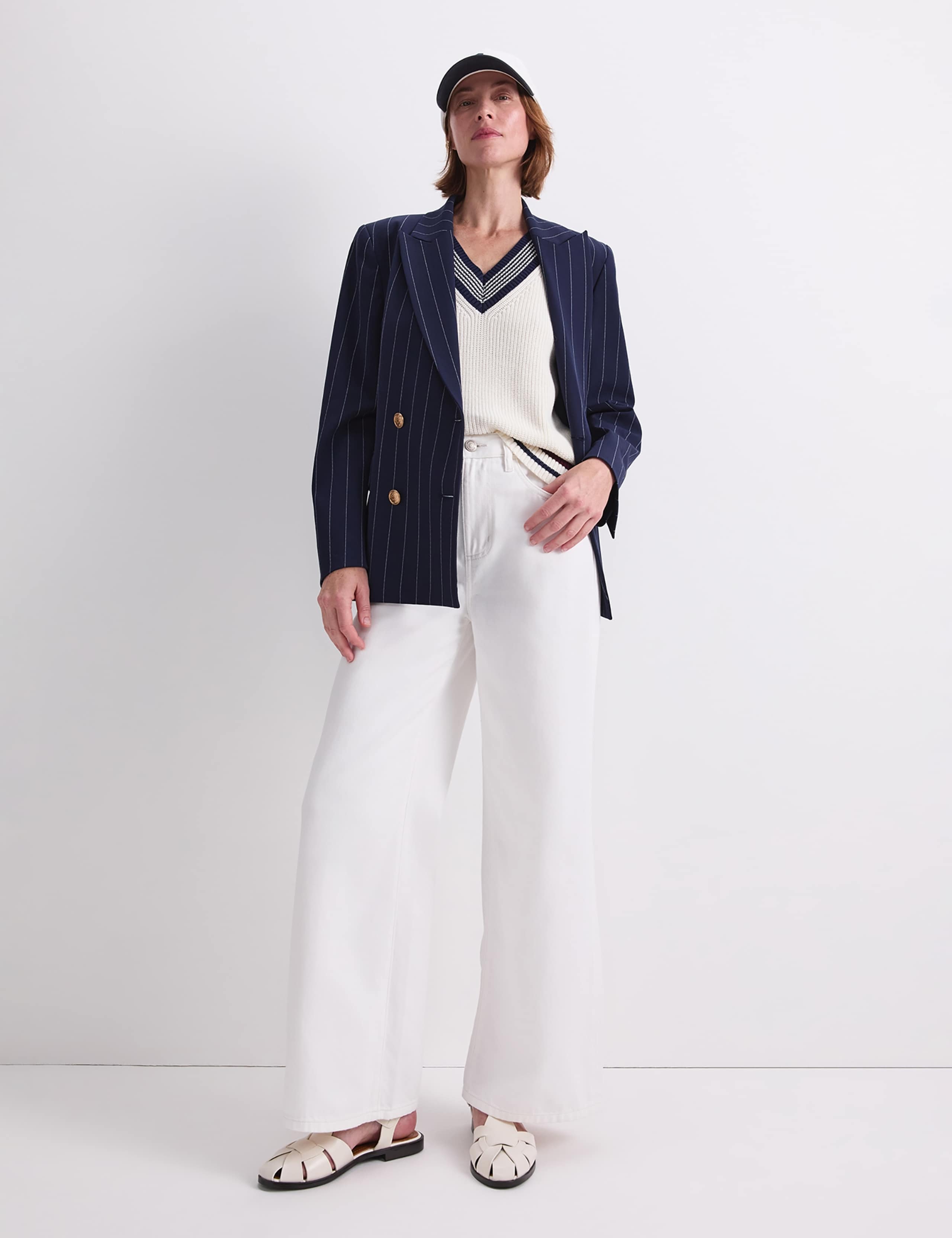 Pinstripe Double Breasted Blazer 4 of 8