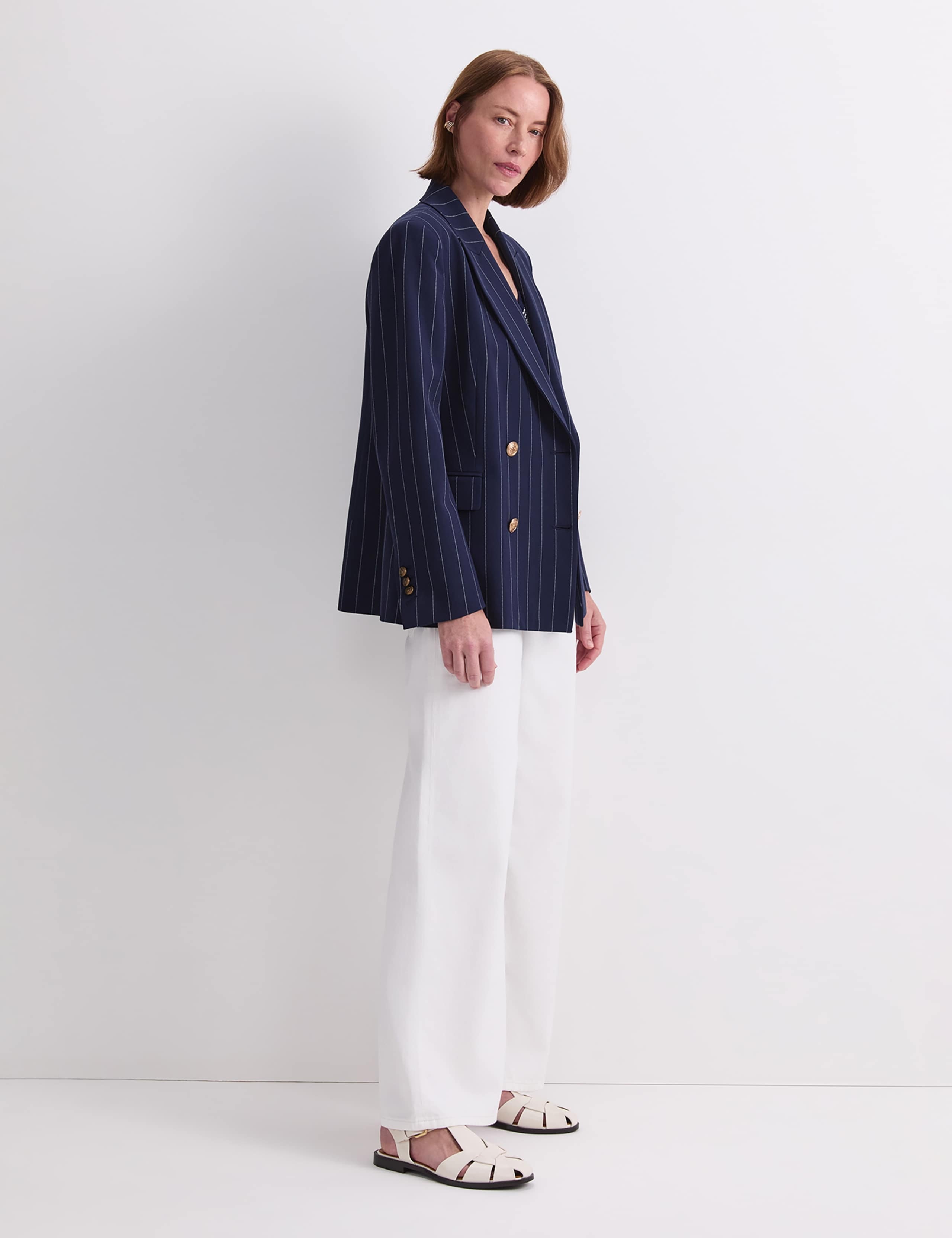 Pinstripe Double Breasted Blazer 5 of 8