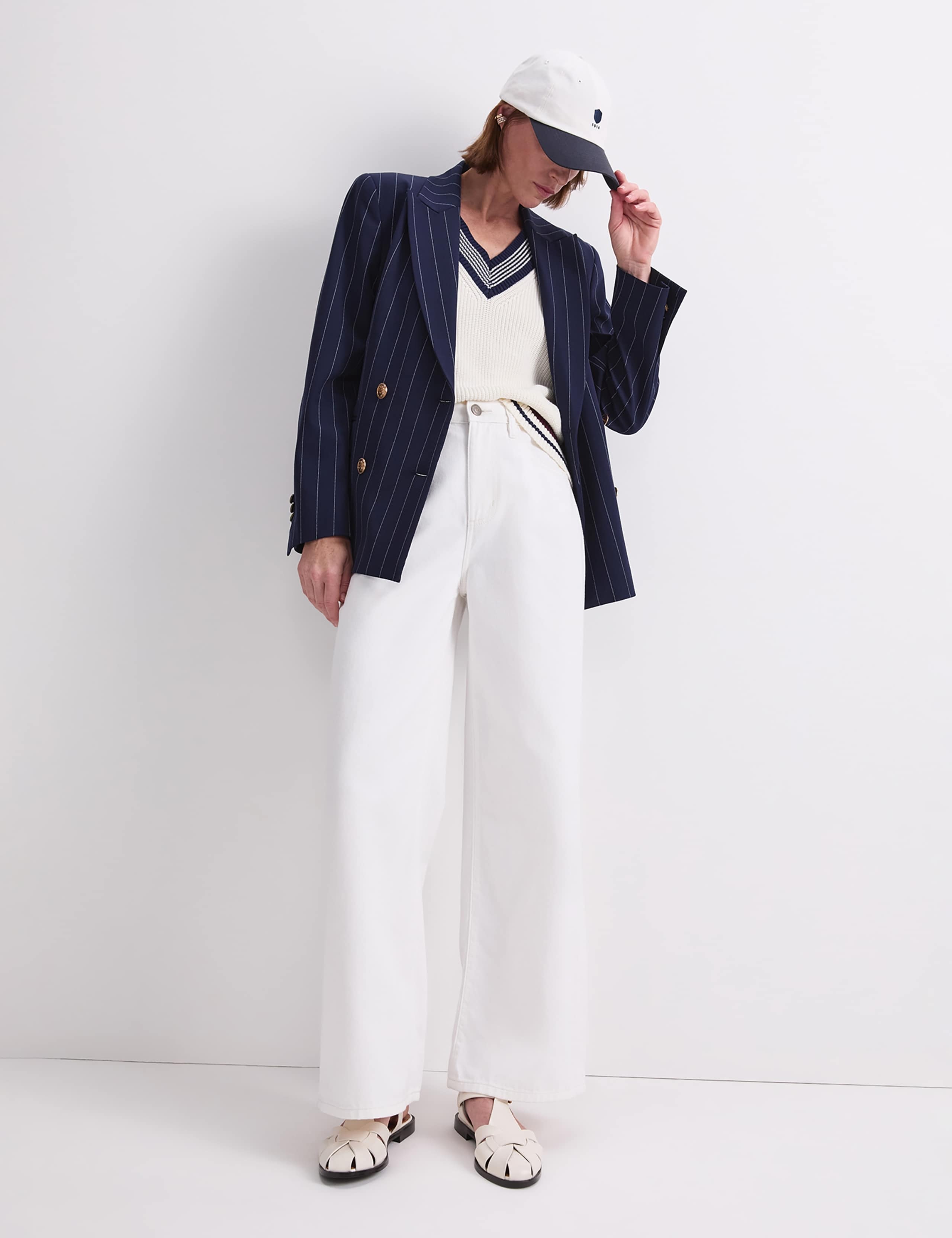 Pinstripe Double Breasted Blazer 6 of 8