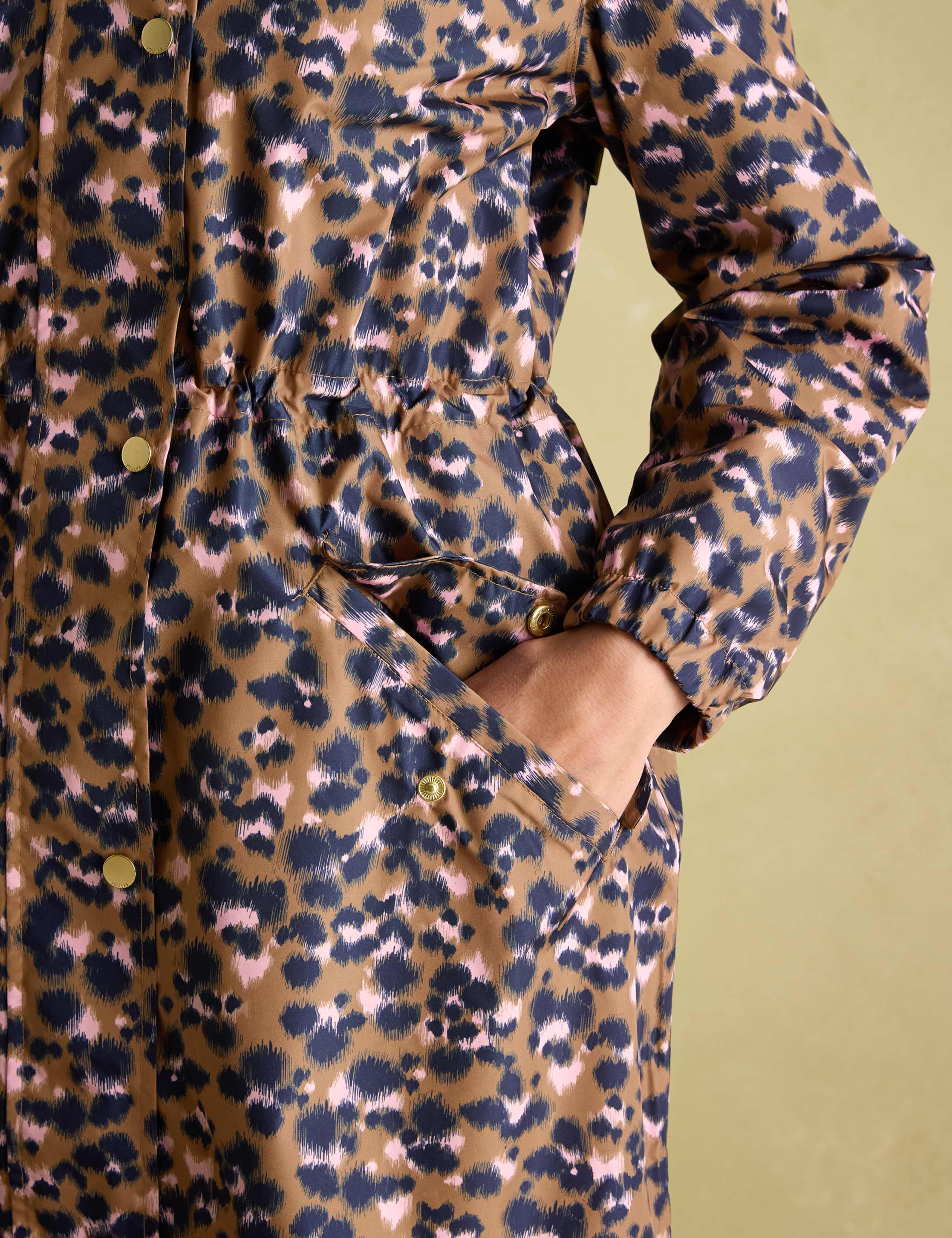 Animal Print Hooded Packaway Longline Raincoat 4 of 6