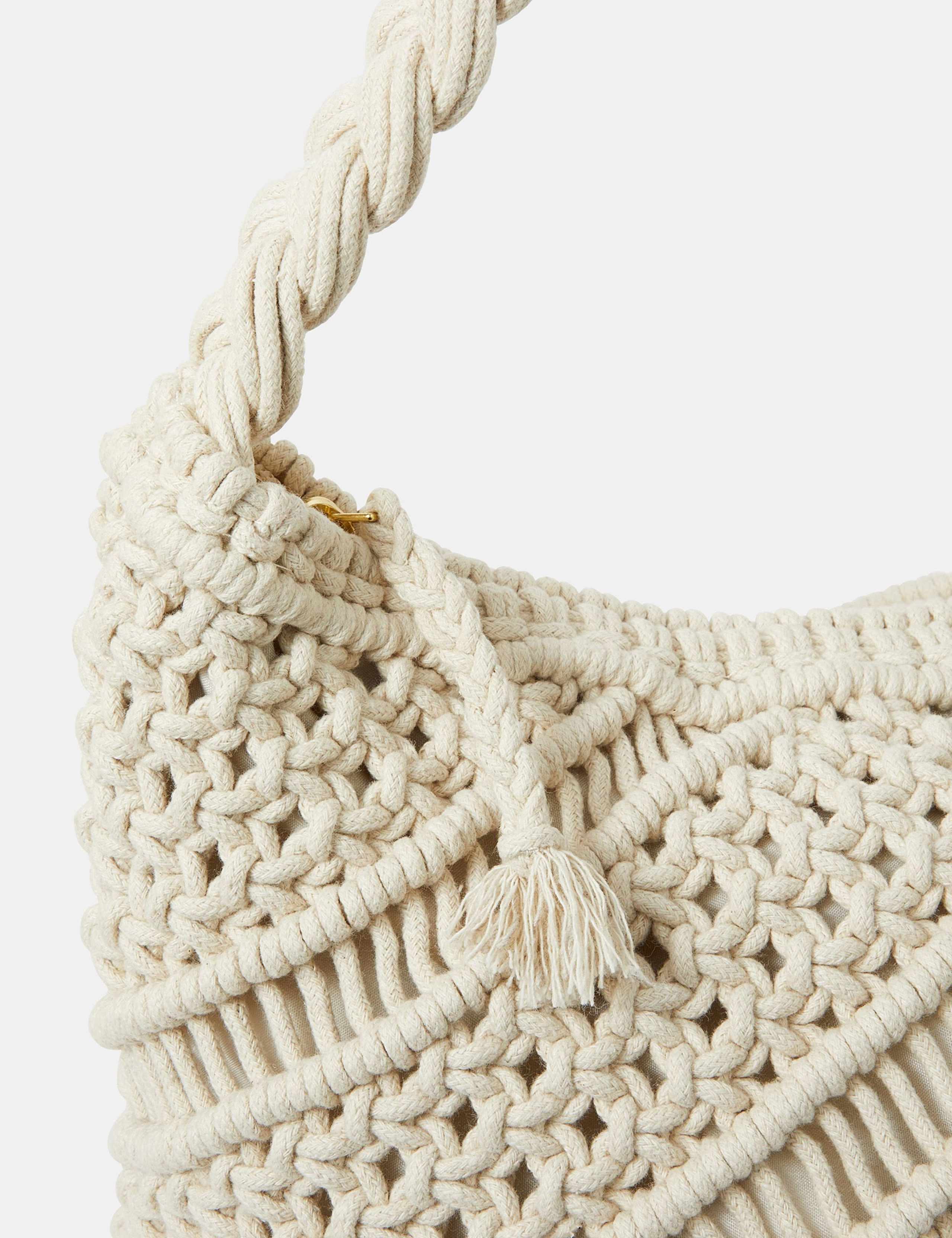 Pure Cotton Macrame Shoulder Bag 5 of 5