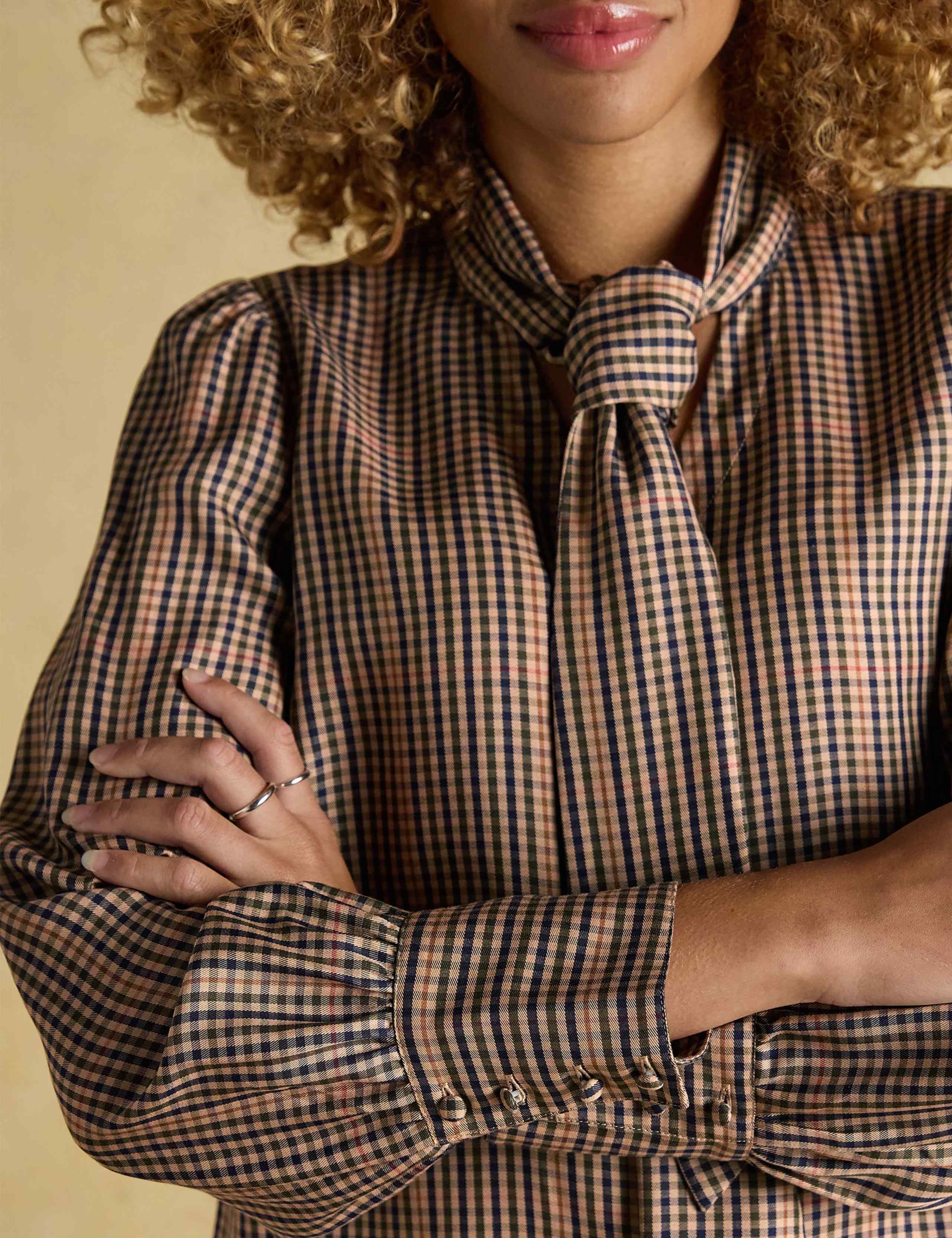 Checked Pussybow Blouse 8 of 10