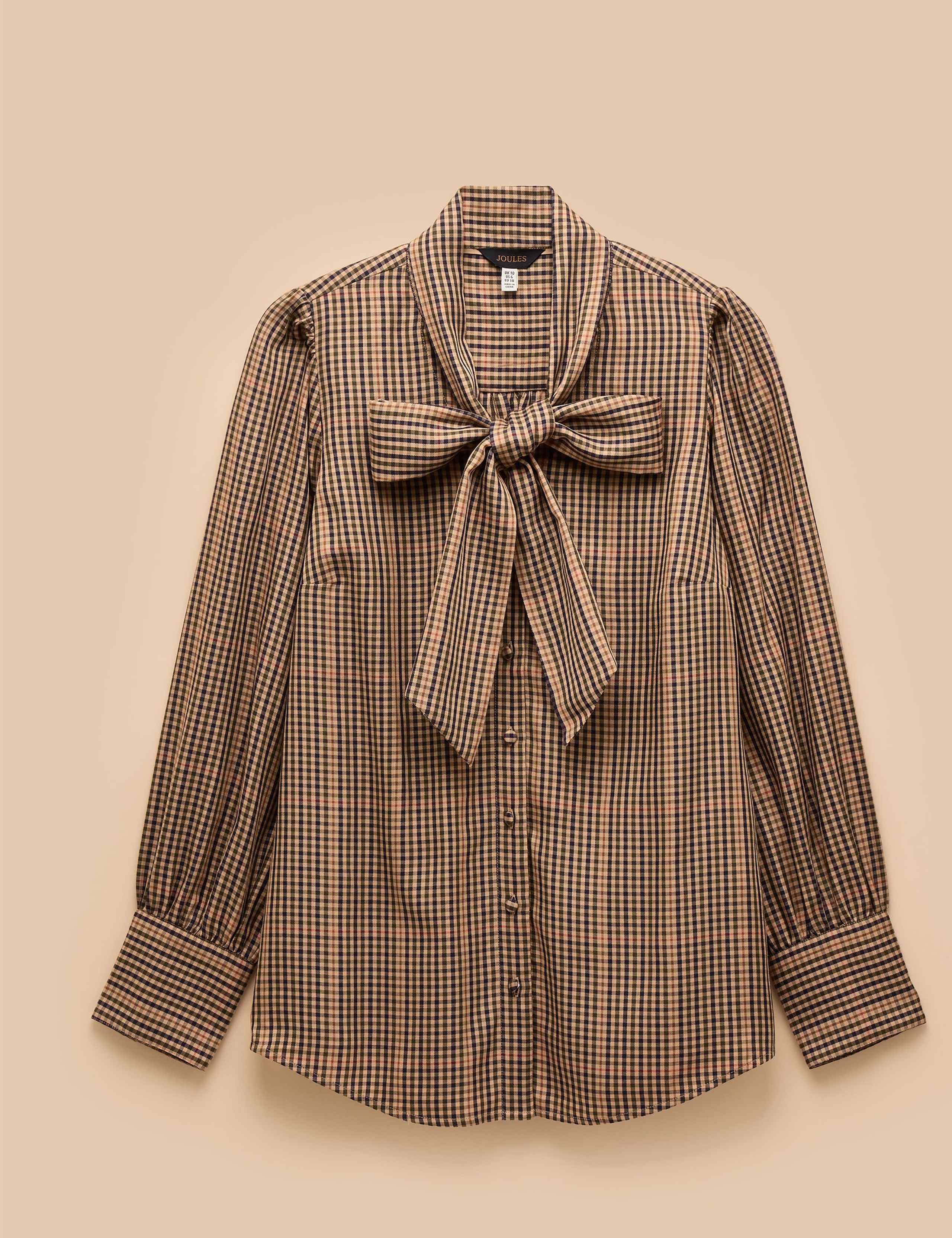 Checked Pussybow Blouse 2 of 10