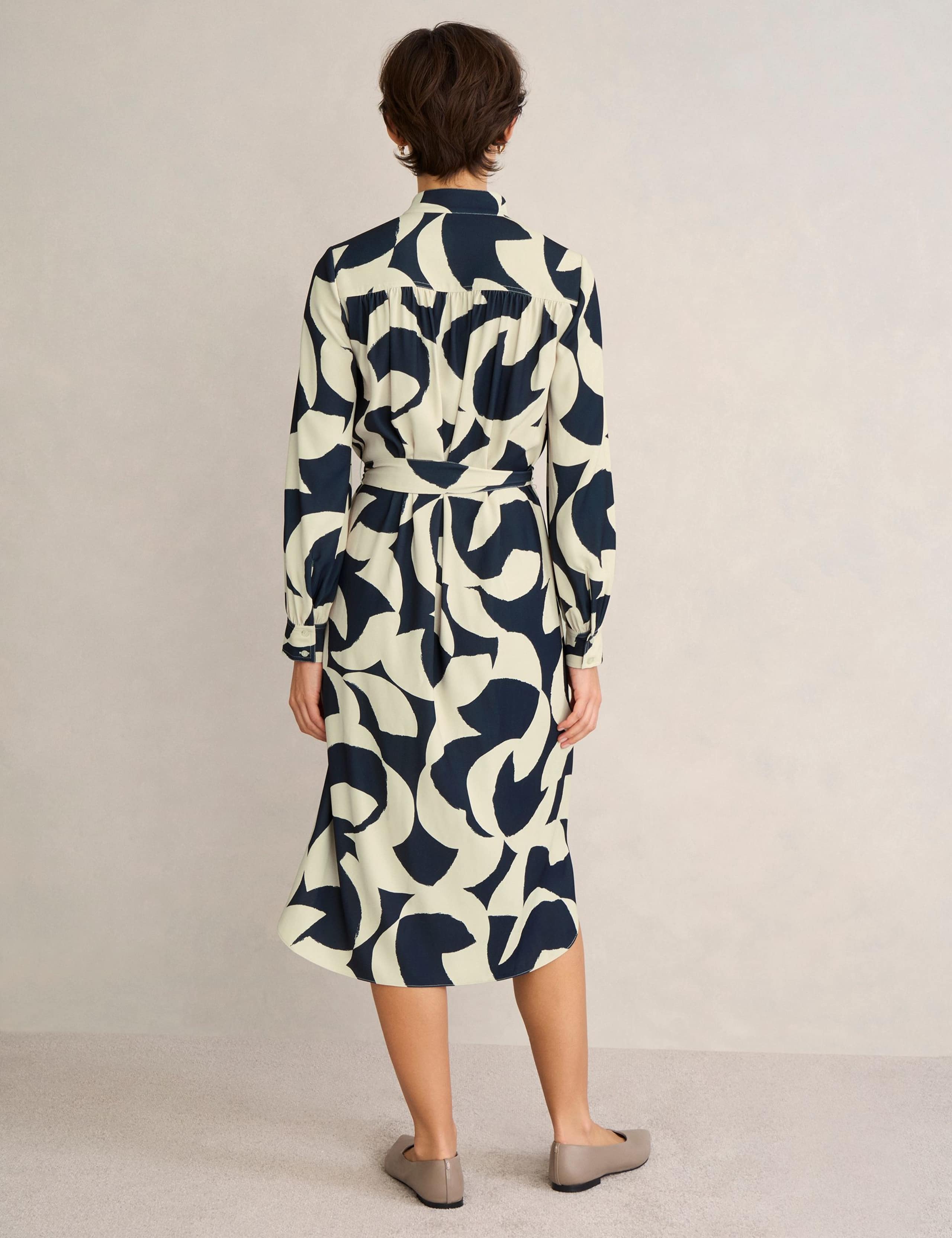 Alisa Printed Collared Midi Shirt Dress 4 of 5