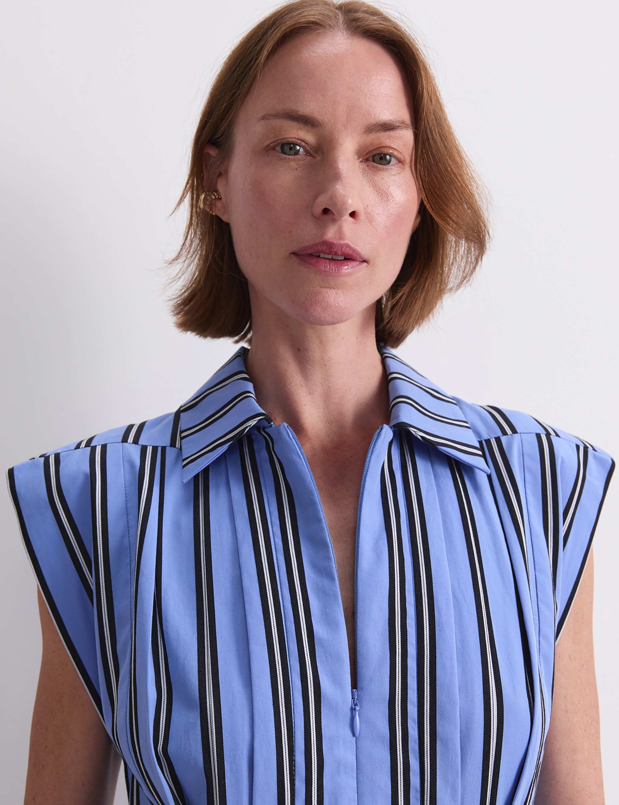 Pure Cotton Striped Midi Shirt Dress 5 of 6