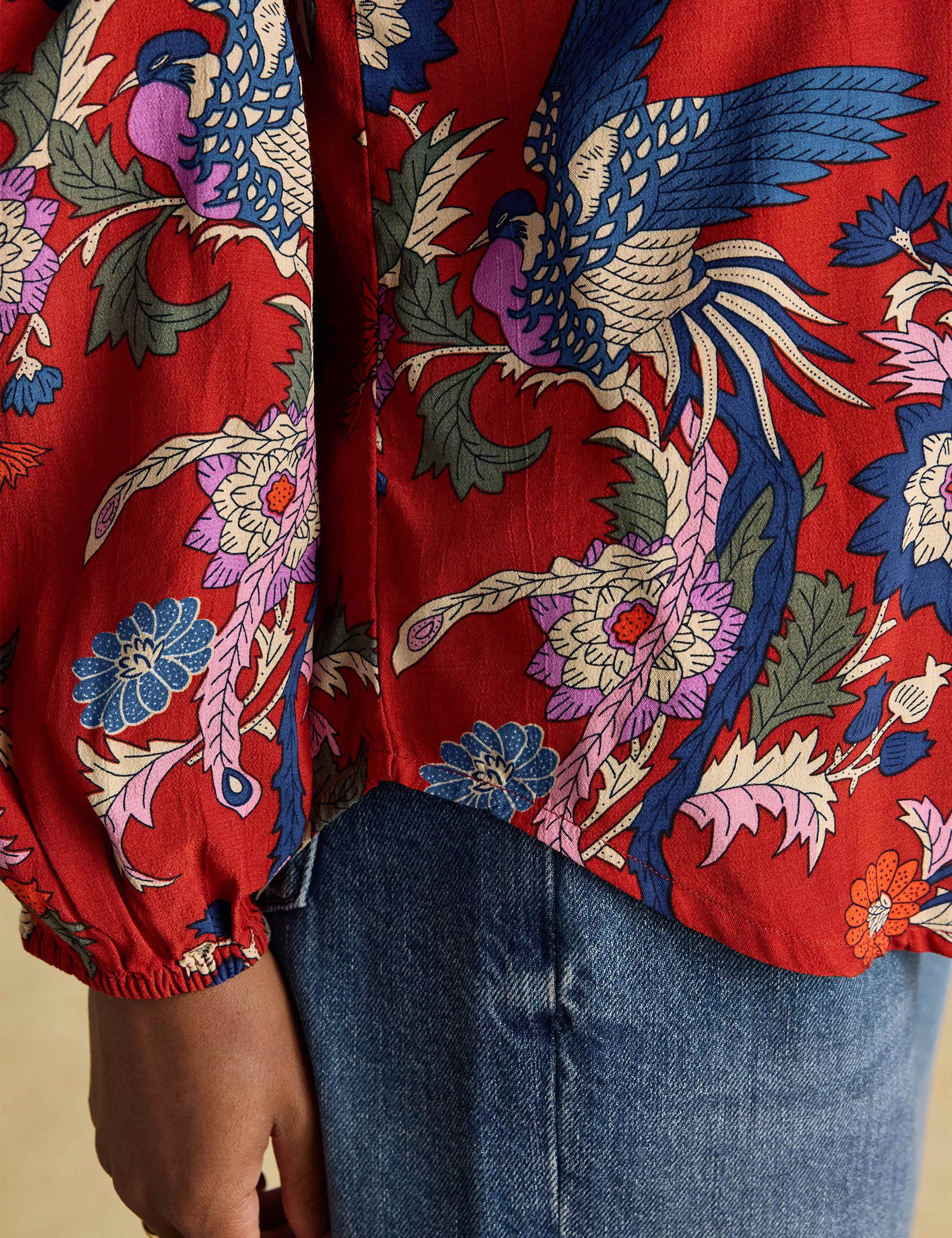 Floral Popover Blouse 6 of 6