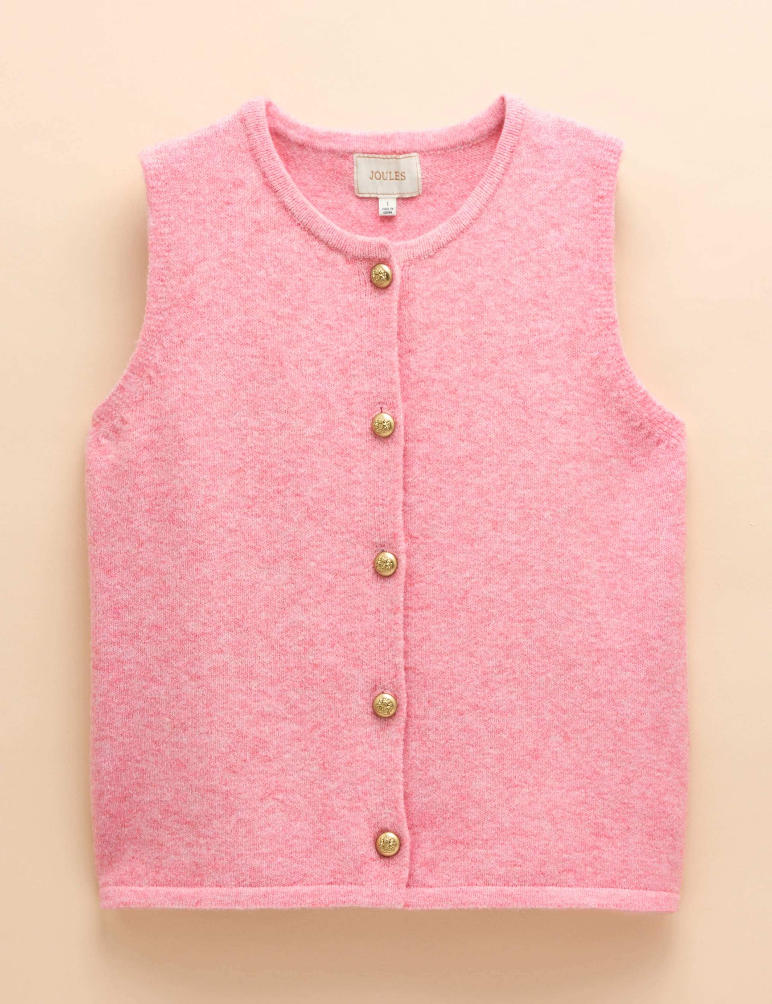 Textured Button Through Knitted Vest 2 of 7