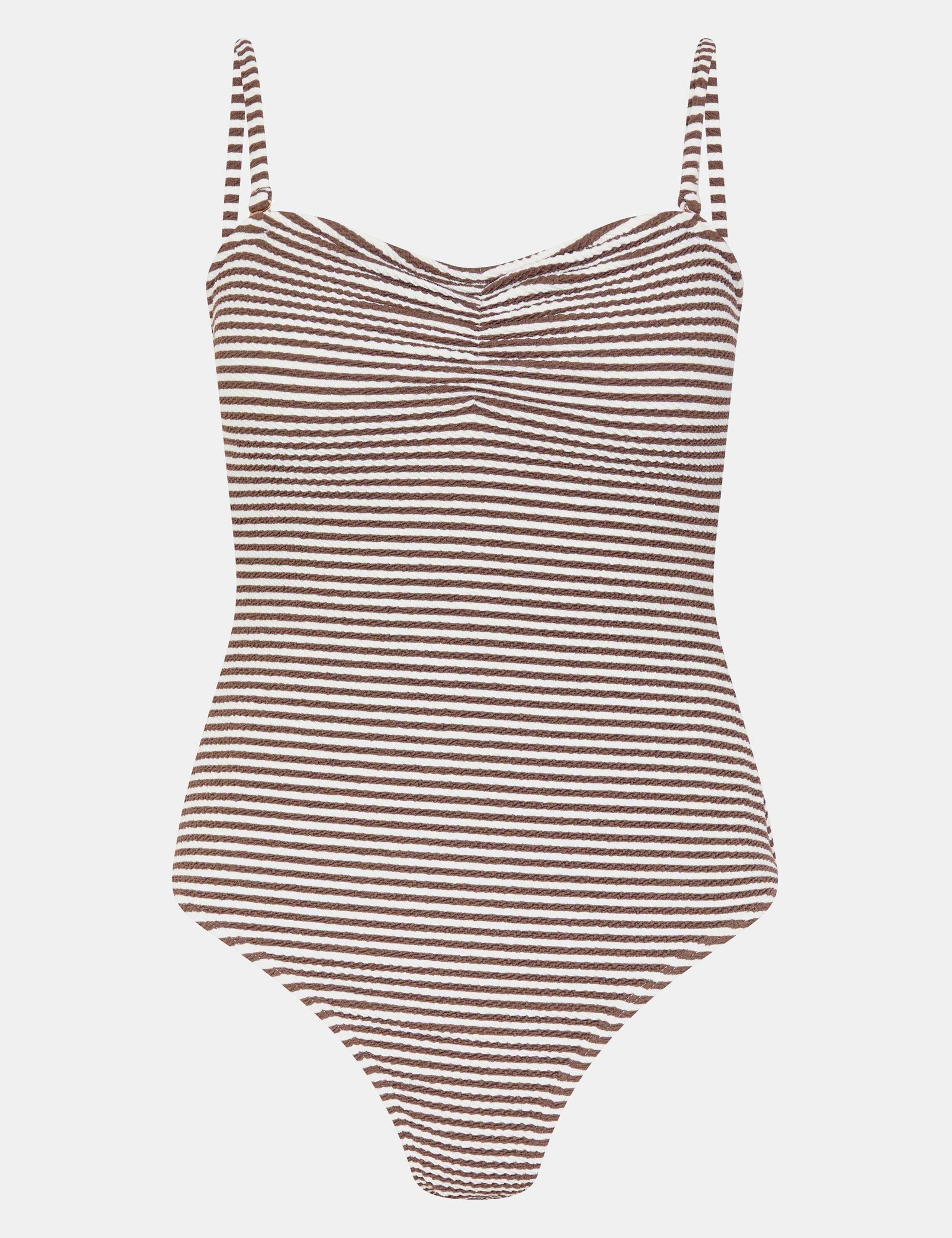 Rushed Striped Crinkle Swimsuit 2 of 4