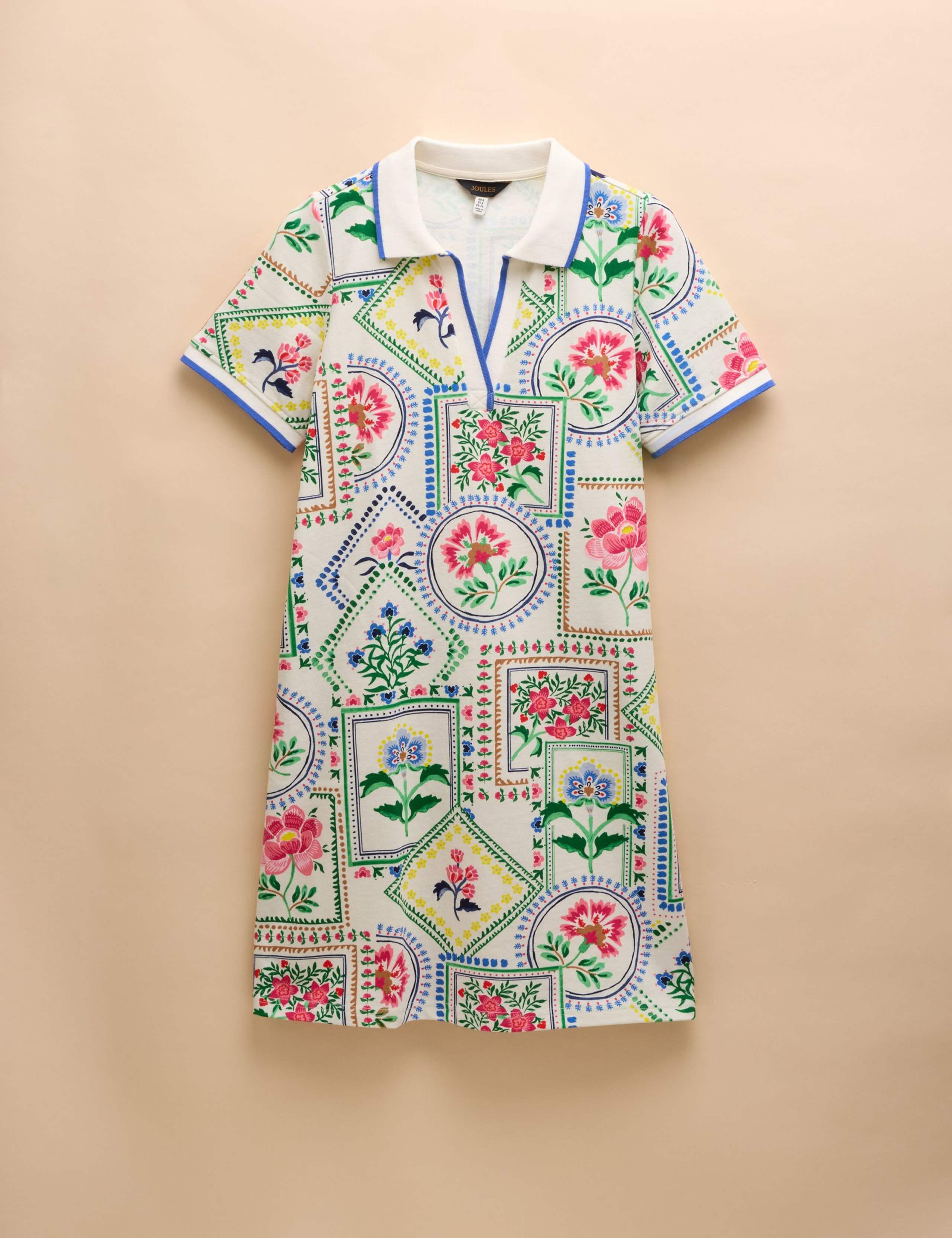 Pure Cotton Floral Tile Print T-Shirt Dress 2 of 6