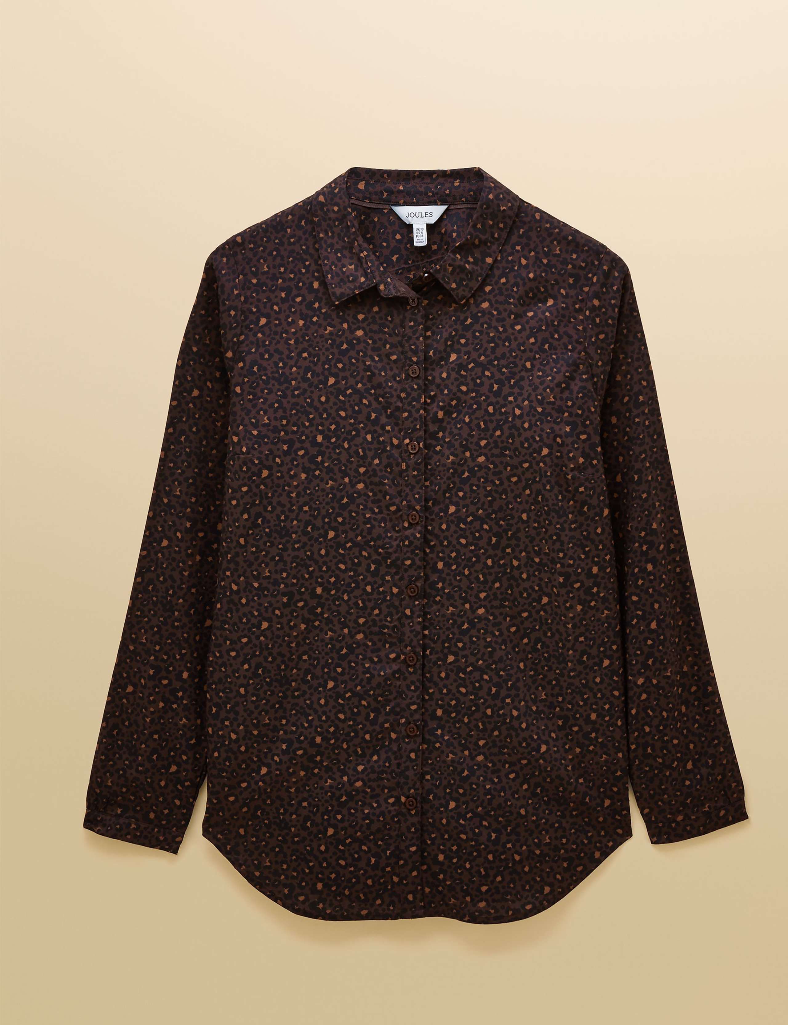 Bird Print Collared Button Through Shirt 2 of 7