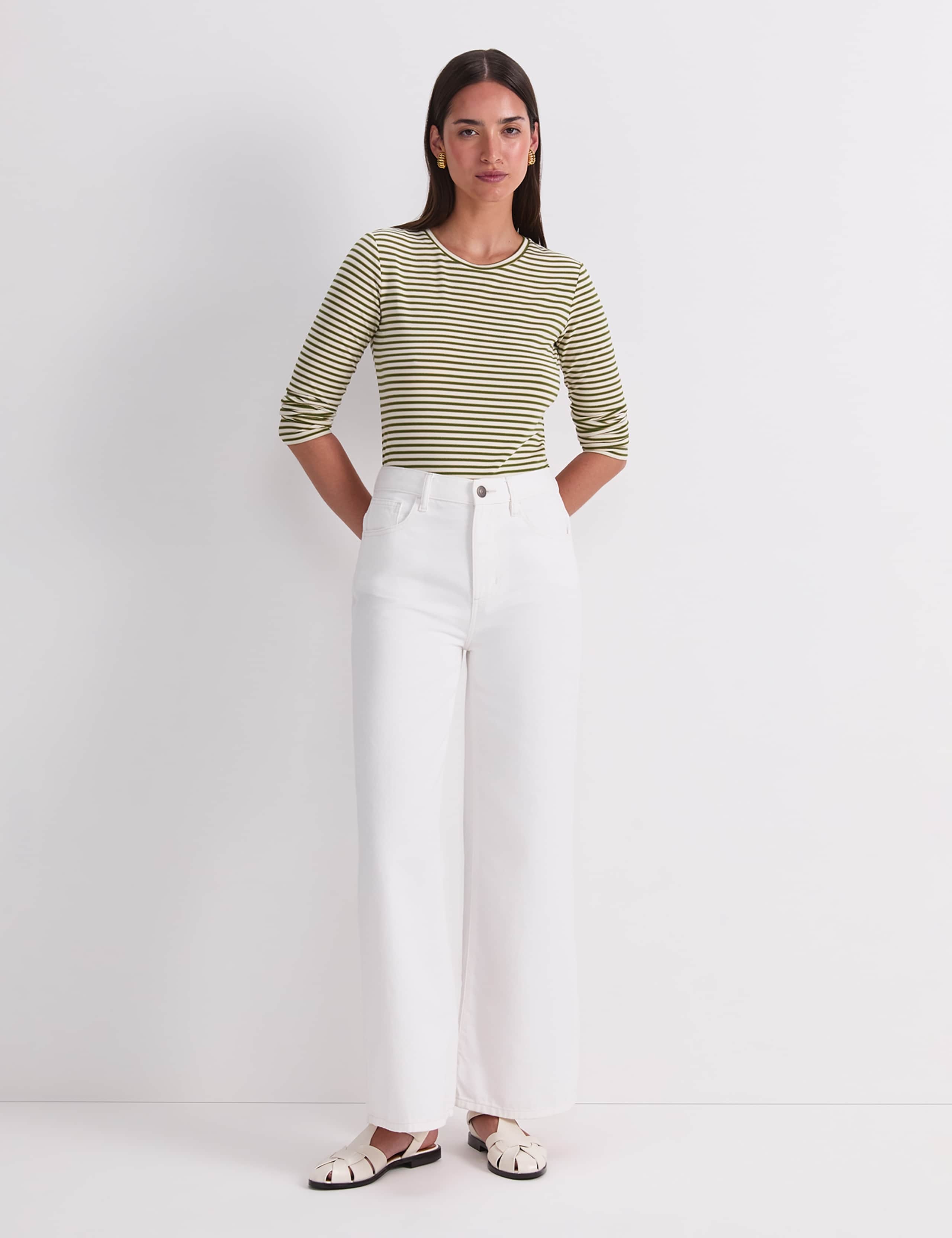 High Waisted Wide Leg Jeans 2 of 6