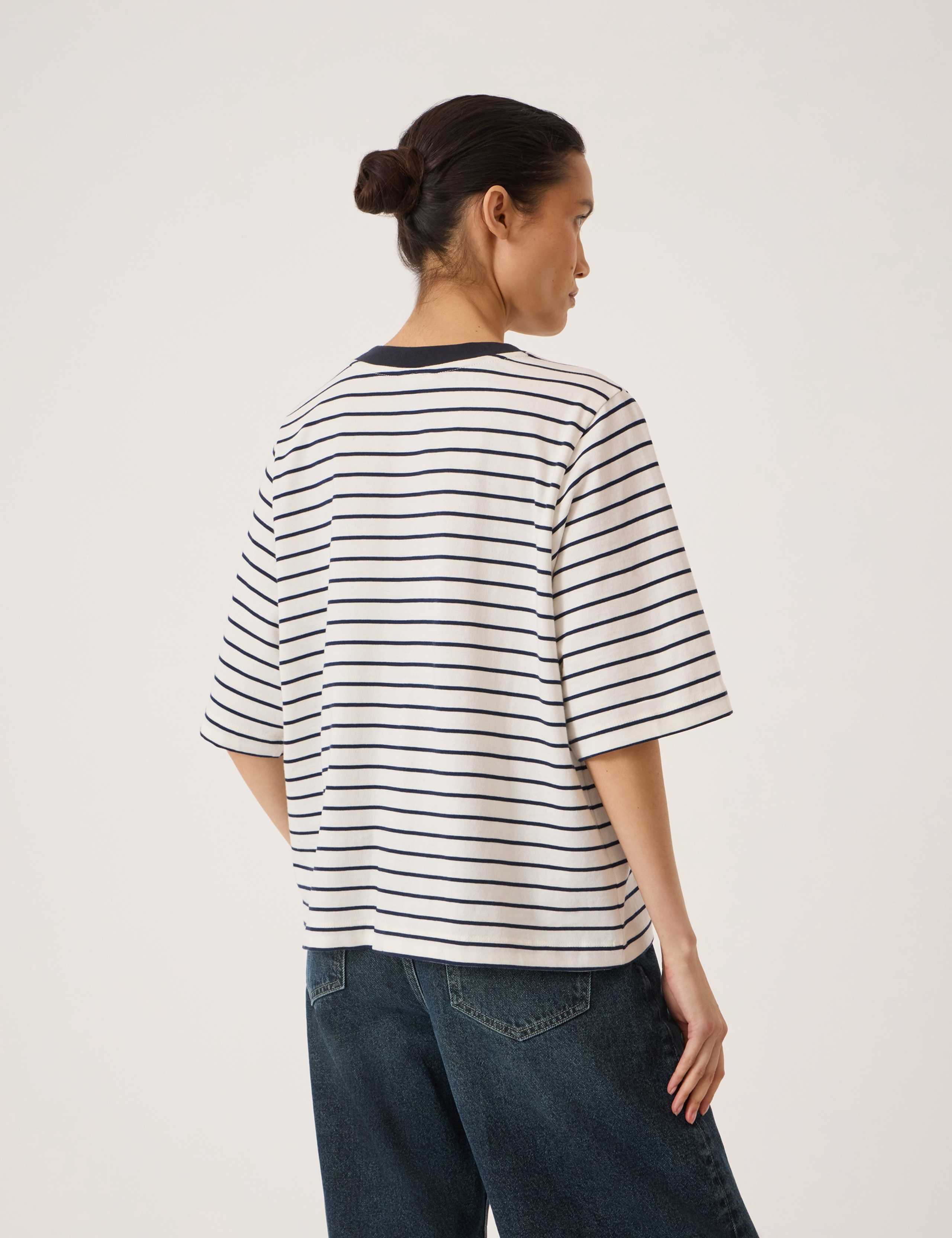 Pure Cotton Striped T-Shirt 3 of 5