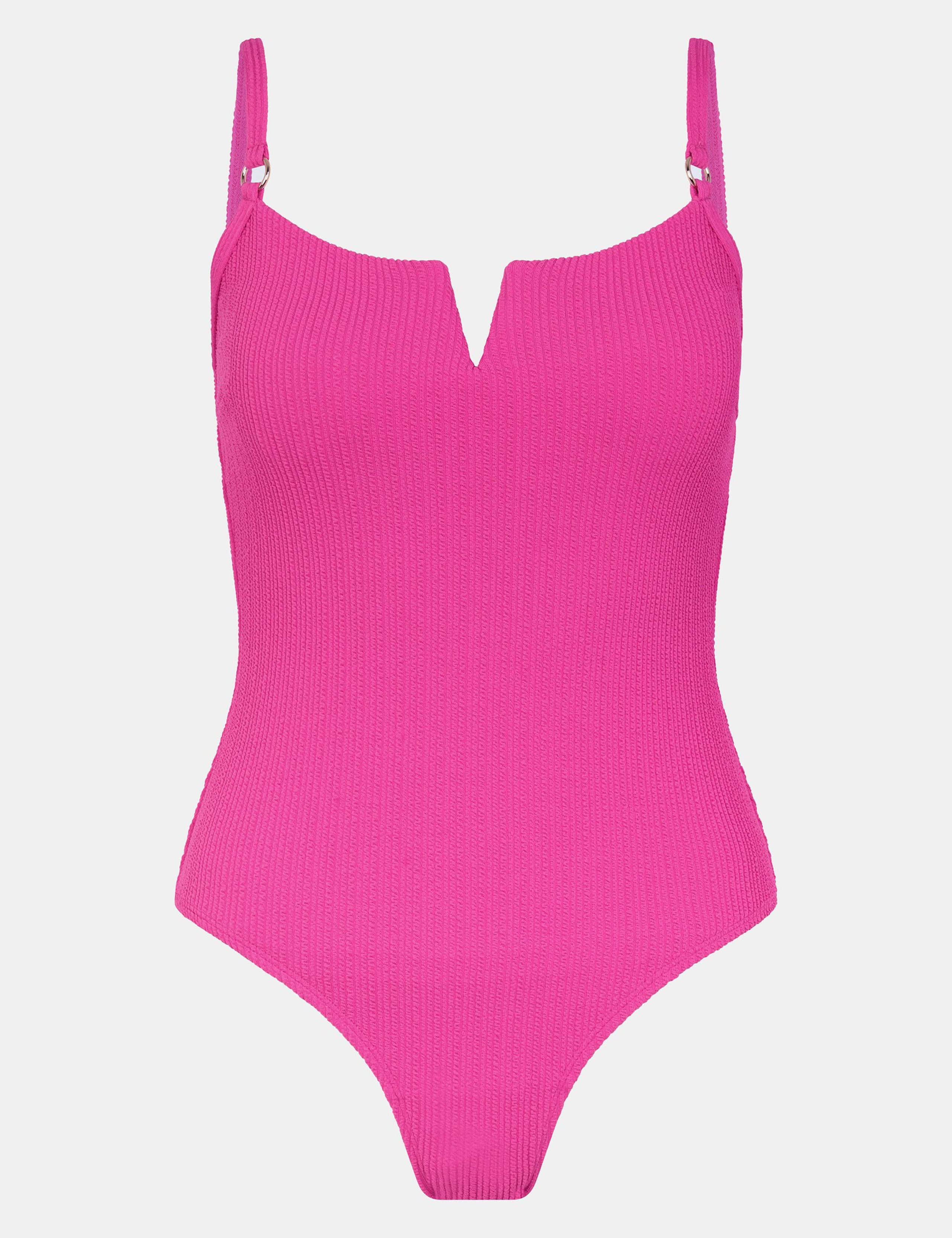 Textured Belted Square Neck Swimsuit 2 of 4