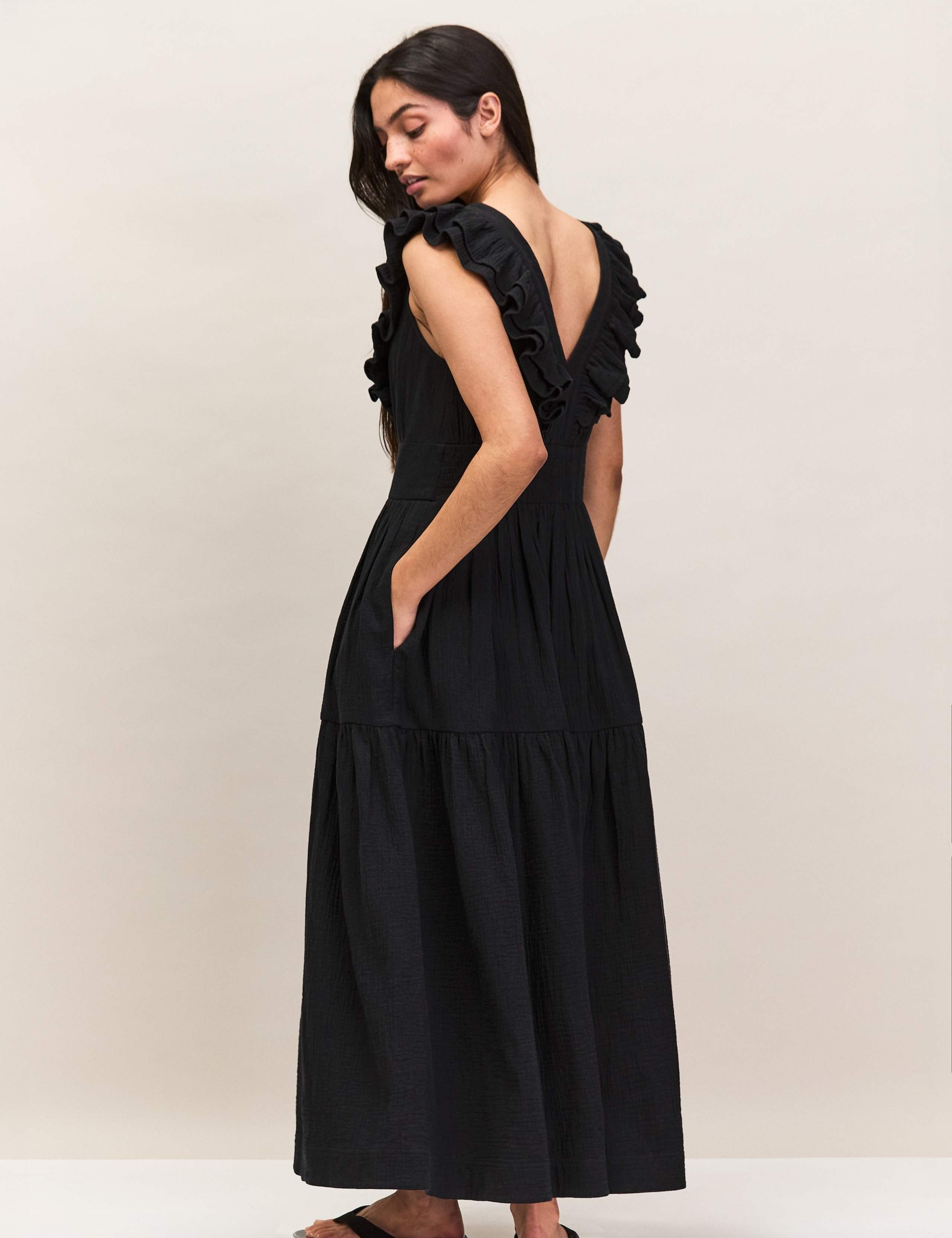 Pure Cotton Midaxi Tiered Dress 3 of 6