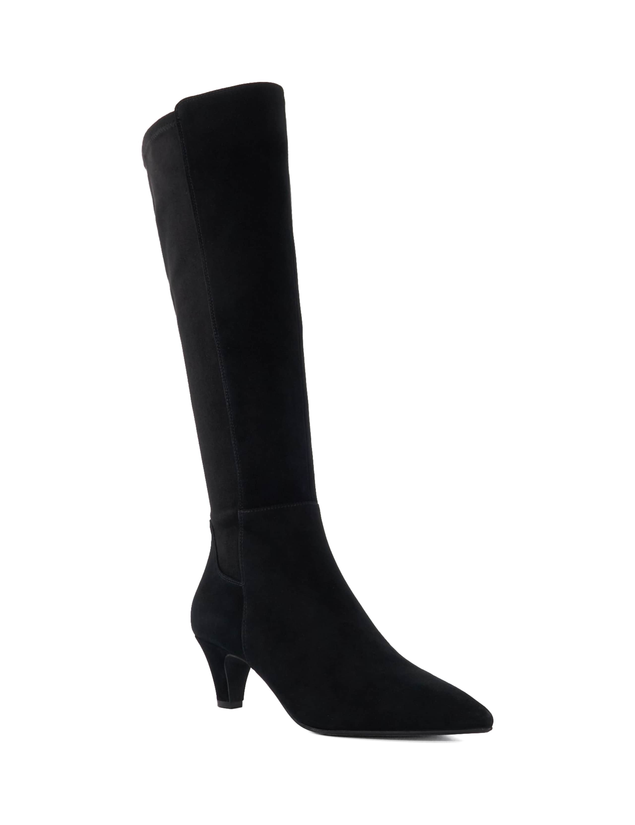 Leather Kitten Heel Knee High Boots 3 of 4