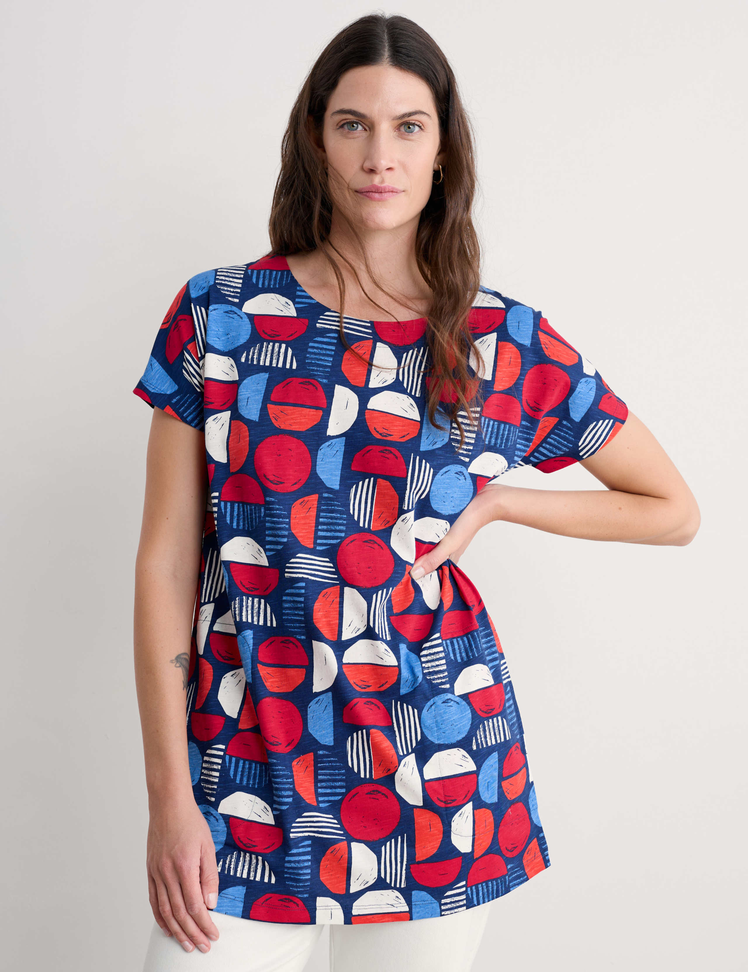 Pure Cotton Geometric Tunic 3 of 4