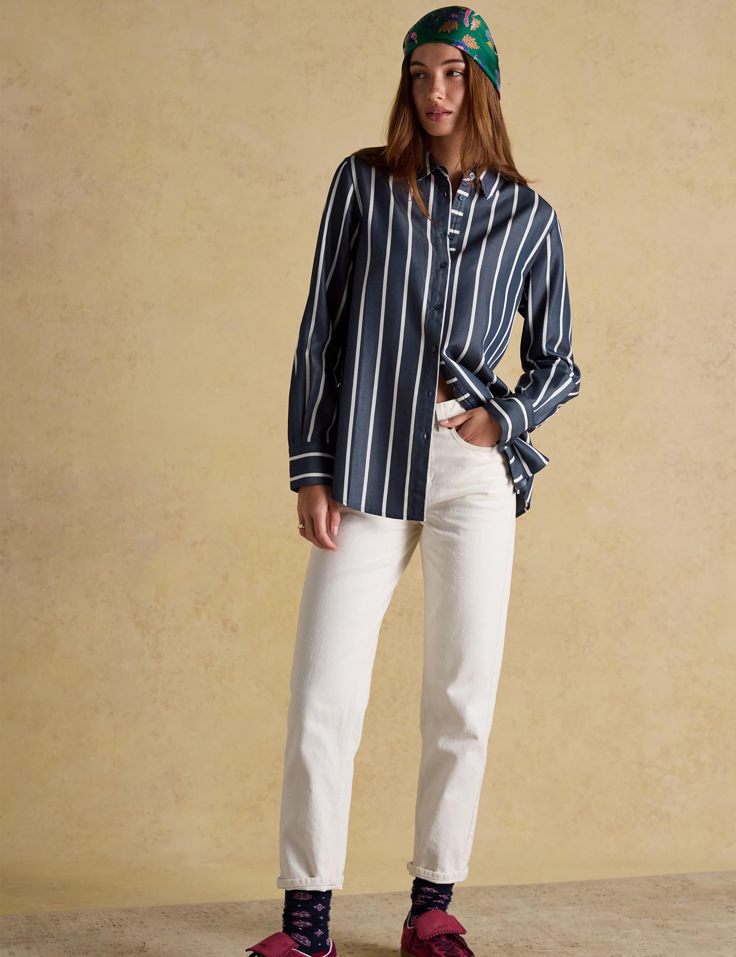Striped Cuffed Long Sleeve Shirt 3 of 7