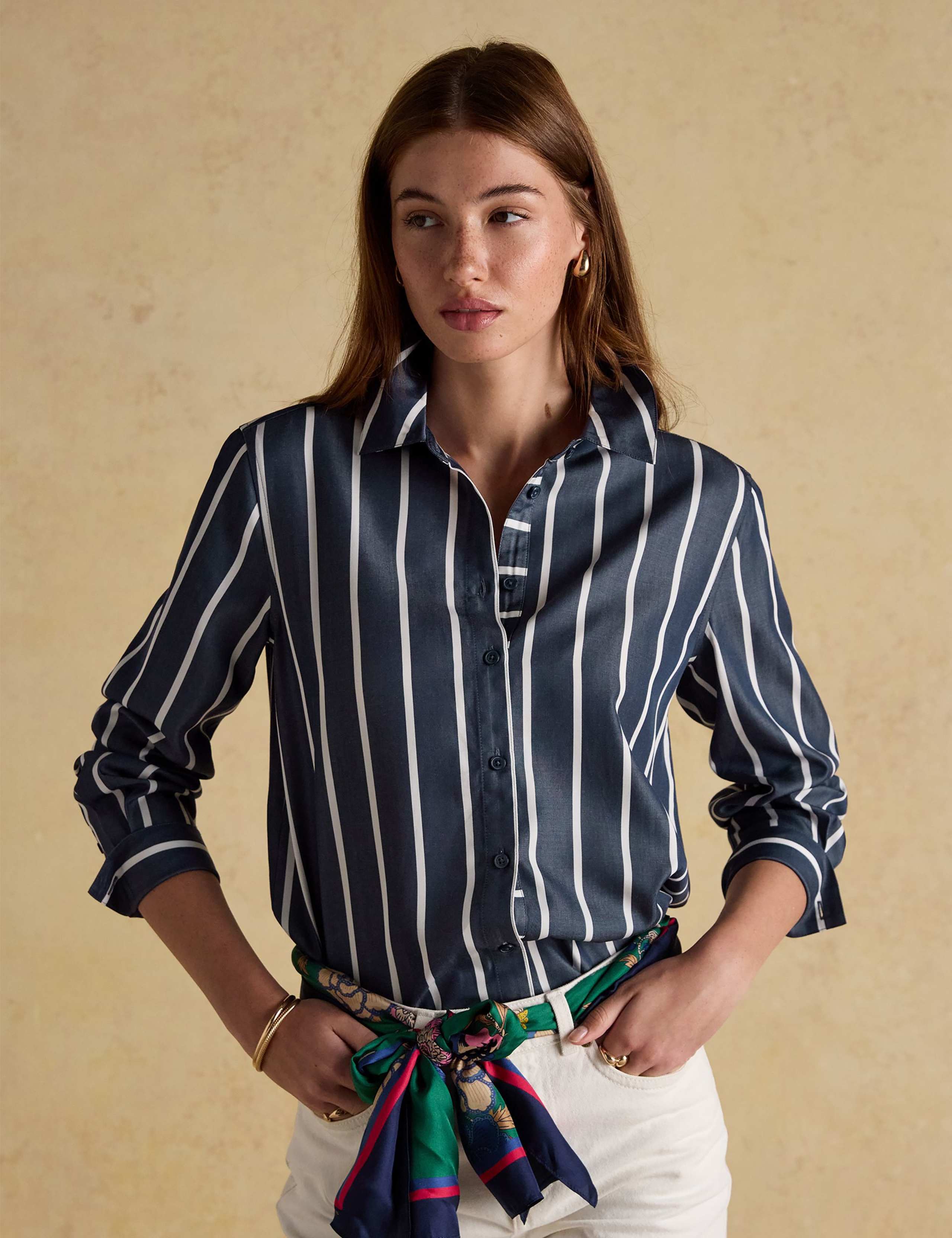 Striped Cuffed Long Sleeve Shirt 4 of 7