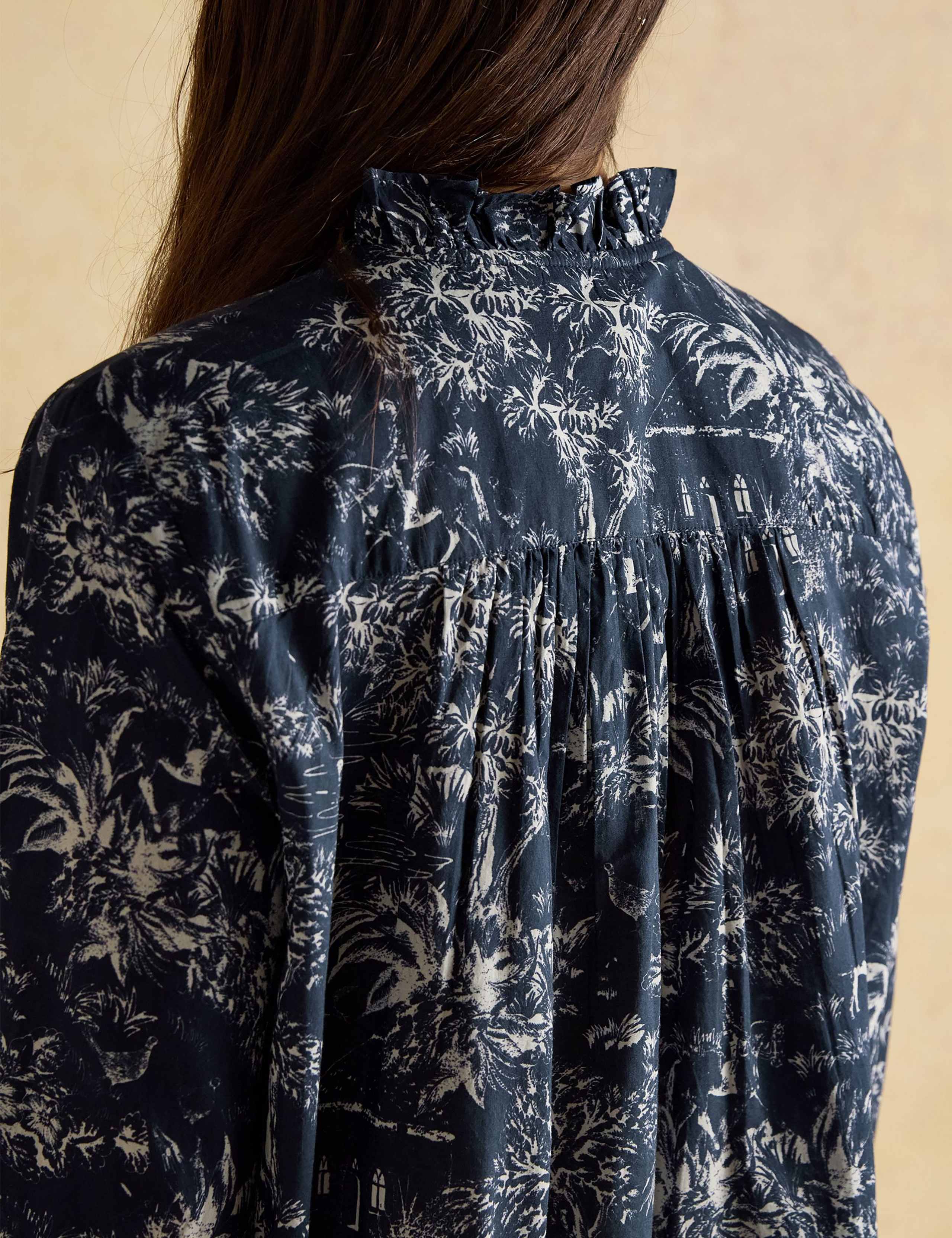 Pure Cotton Printed High Neck Blouse 5 of 8