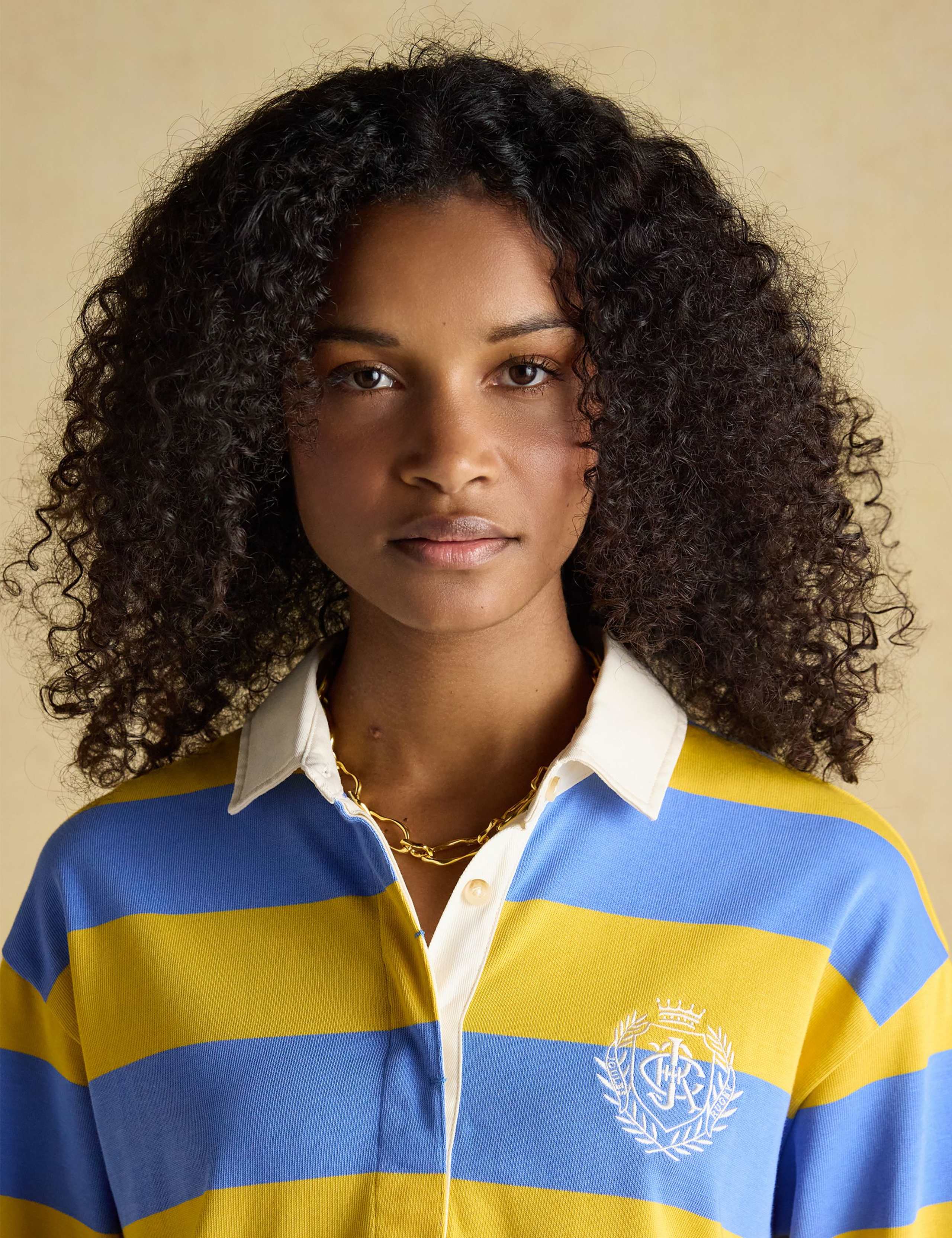 Pure Cotton Striped Embroidered Rugby Shirt 5 of 9