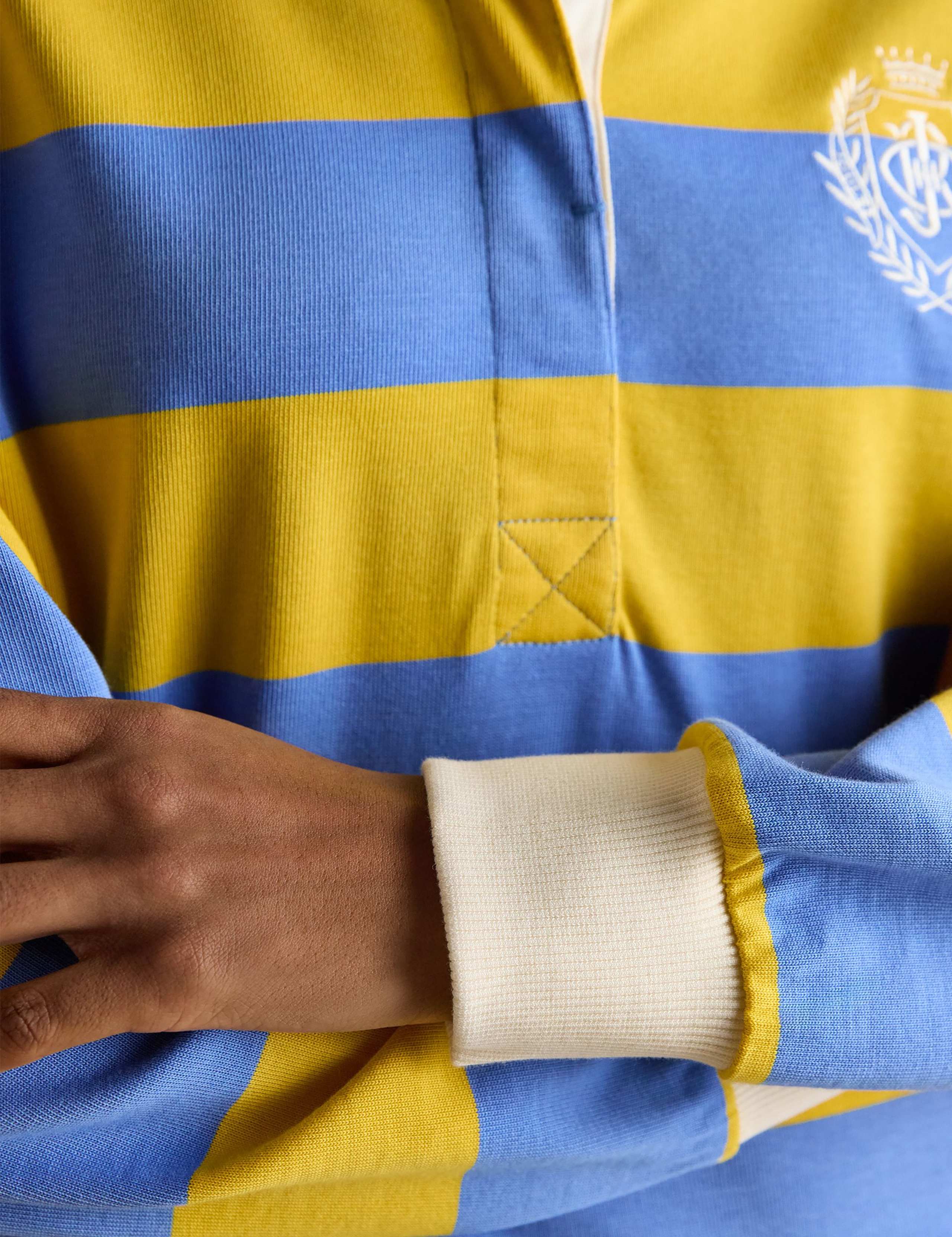 Pure Cotton Striped Embroidered Rugby Shirt 8 of 9