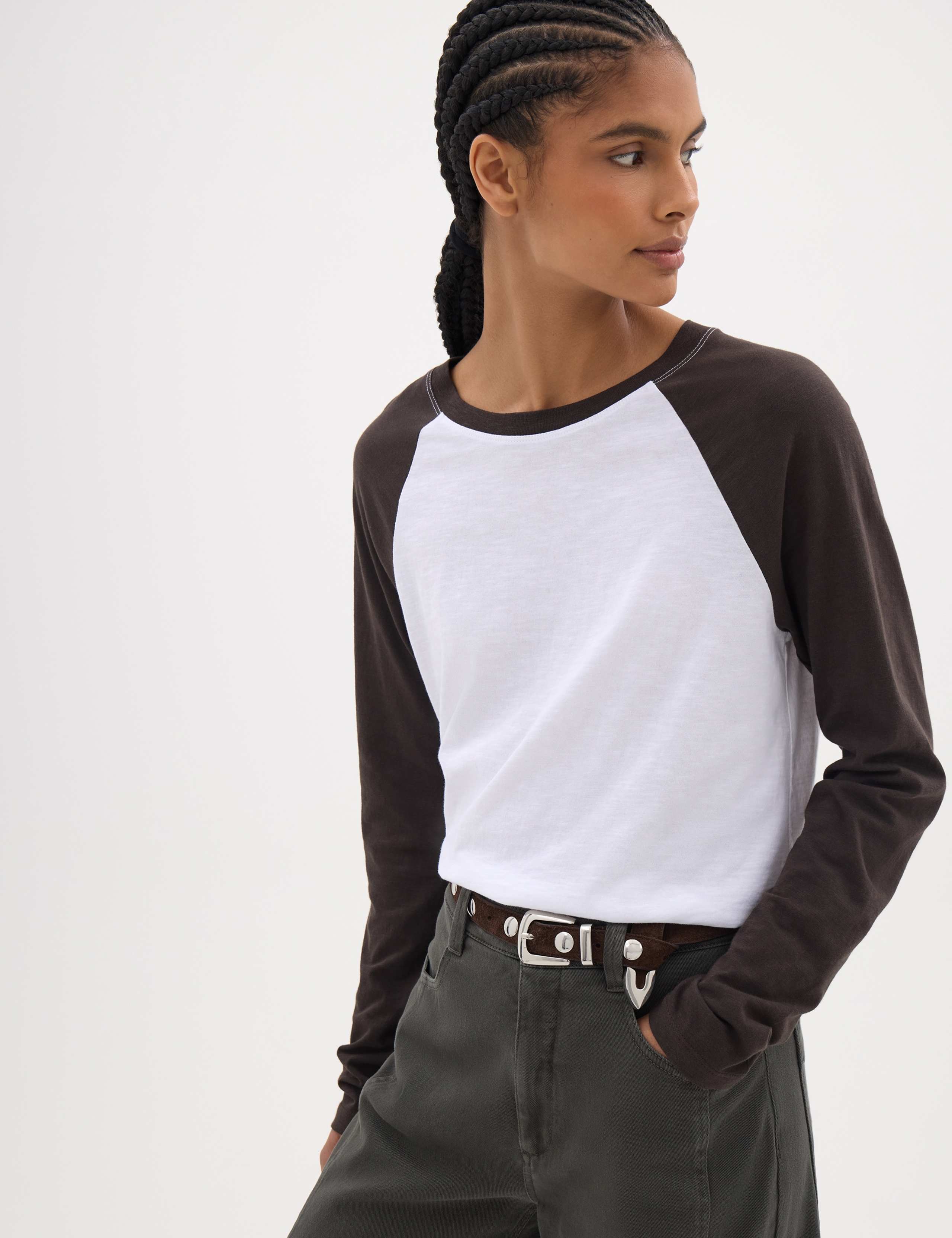 Pure Cotton Colour Block Top 1 of 5