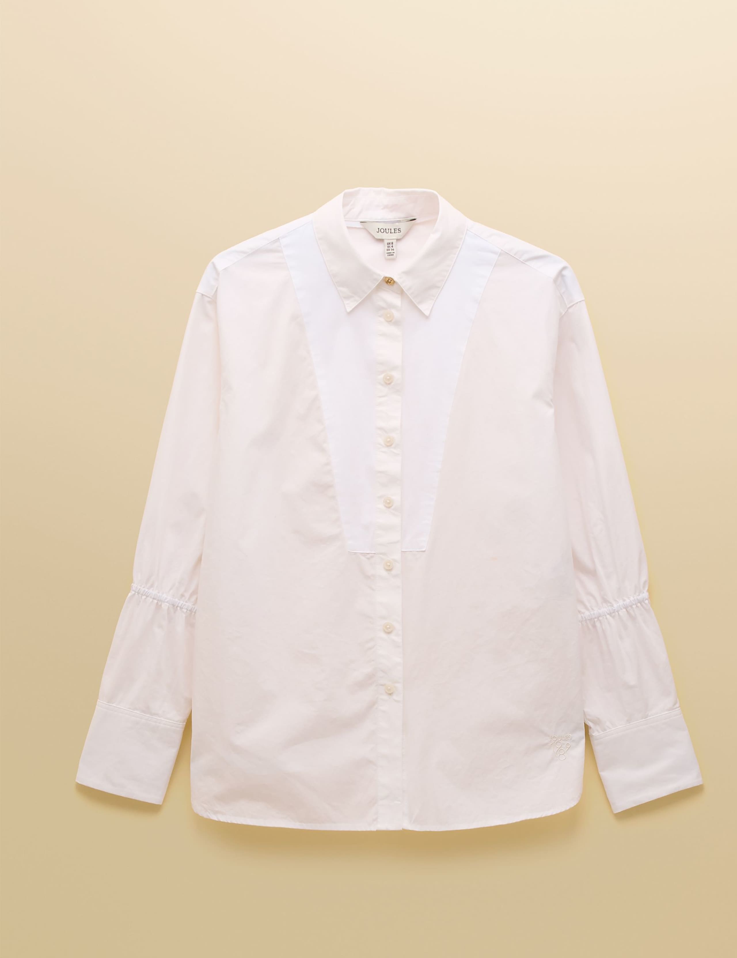 Pure Cotton Elasticated Sleeve Shirt 2 of 8
