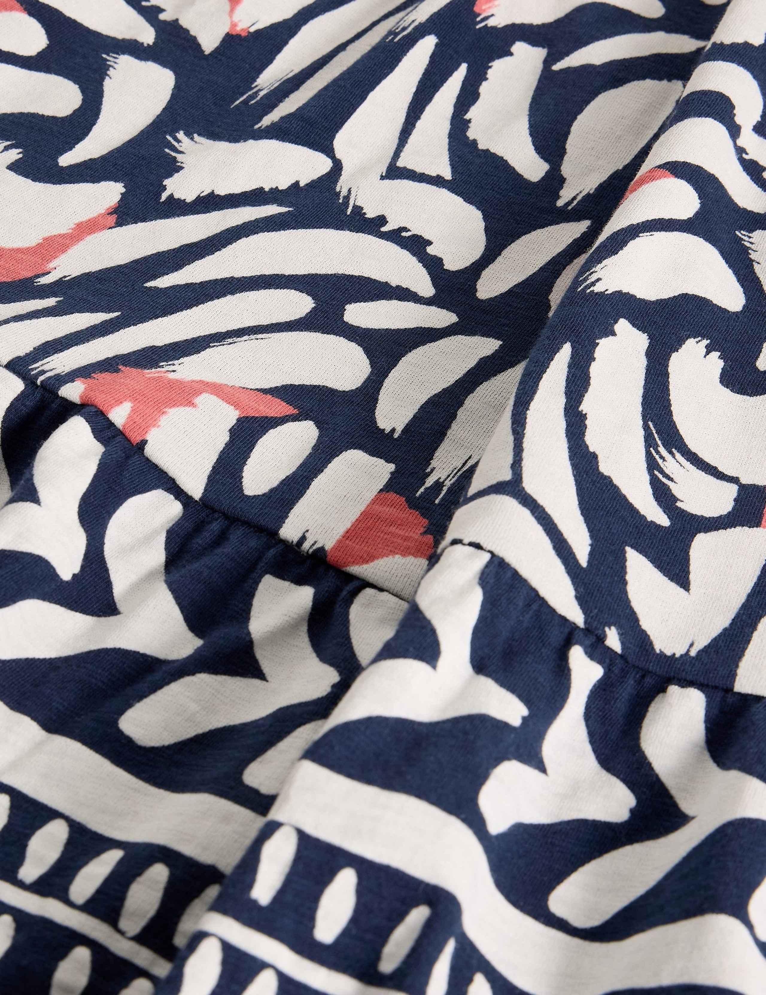 Pure Cotton Printed Notch Neck Tiered Tunic 6 of 6