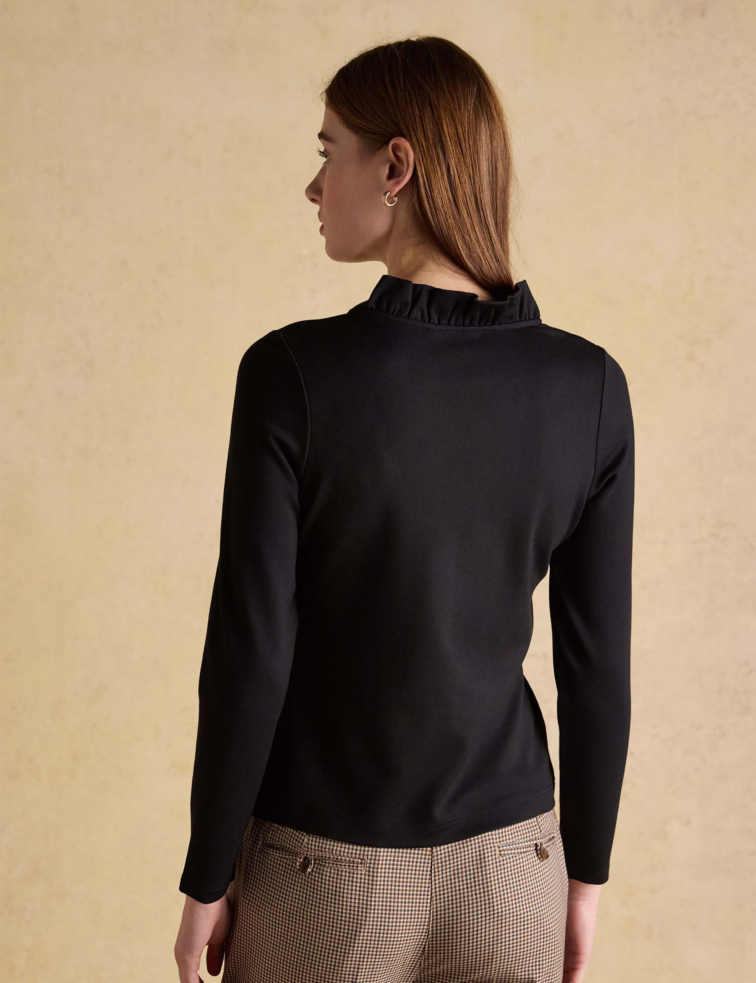 Jersey Frill V-Neck Top 4 of 6