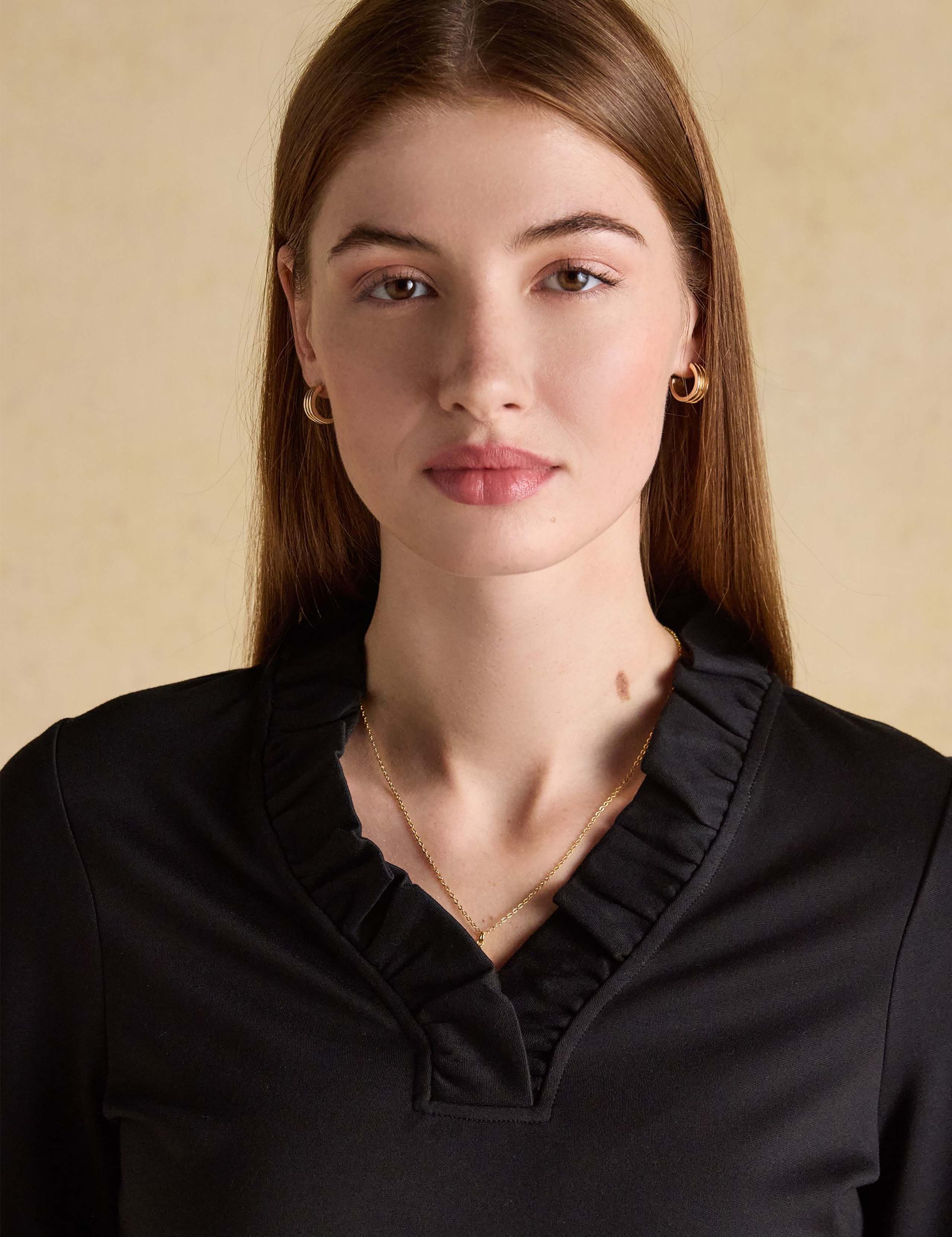 Jersey Frill V-Neck Top 5 of 6