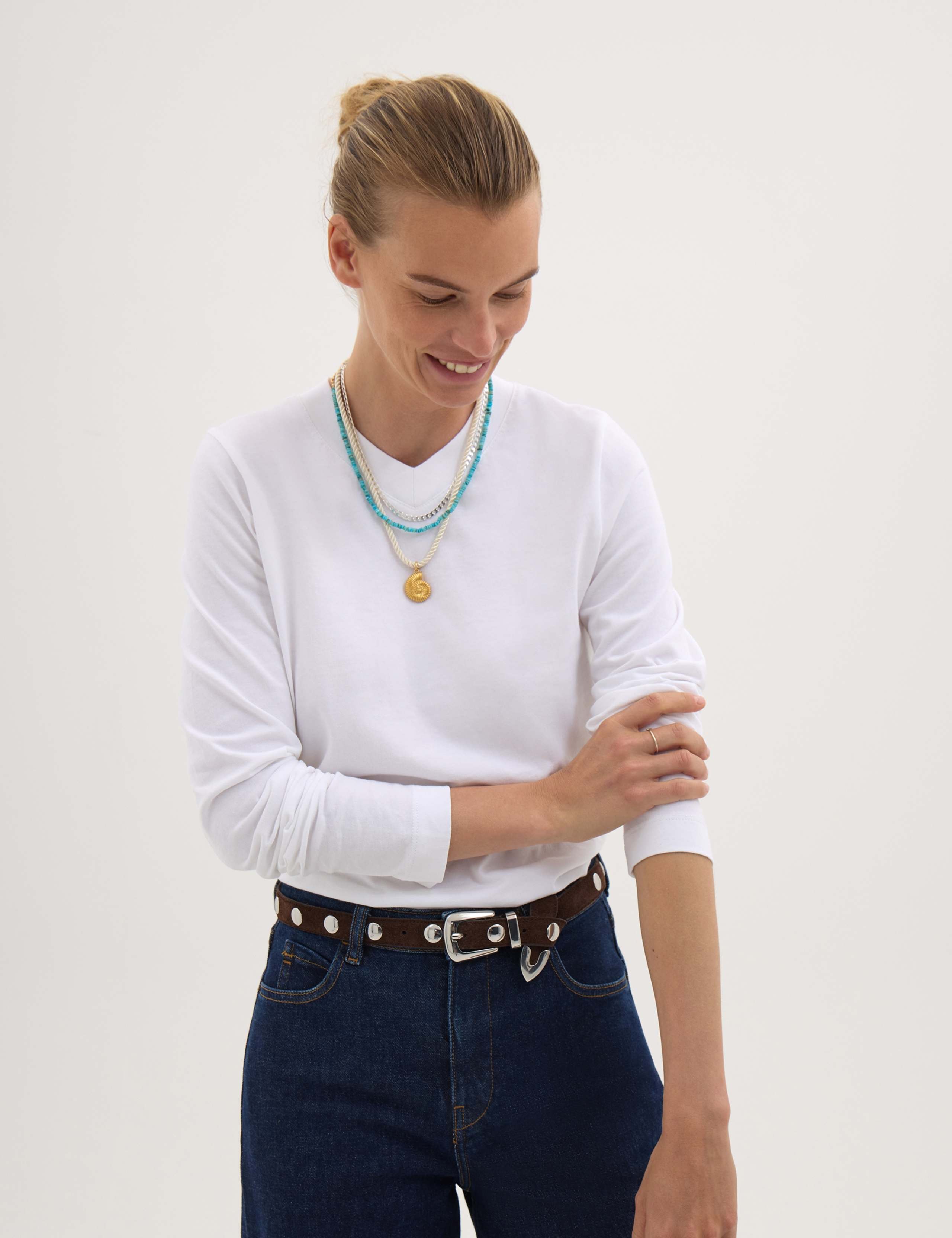 Pure Cotton V-Neck Top 1 of 5