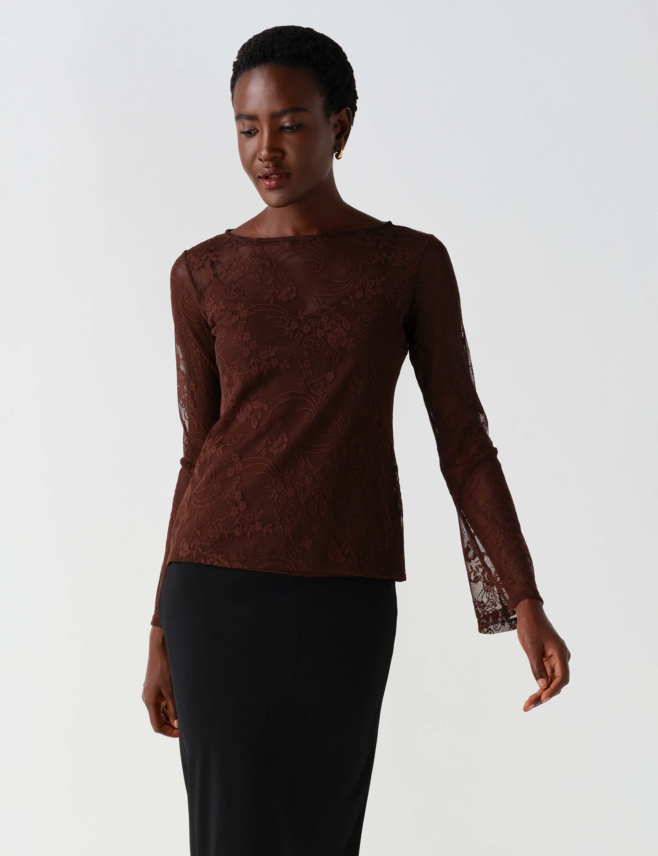 Lace Round Neck Blouse 2 of 11