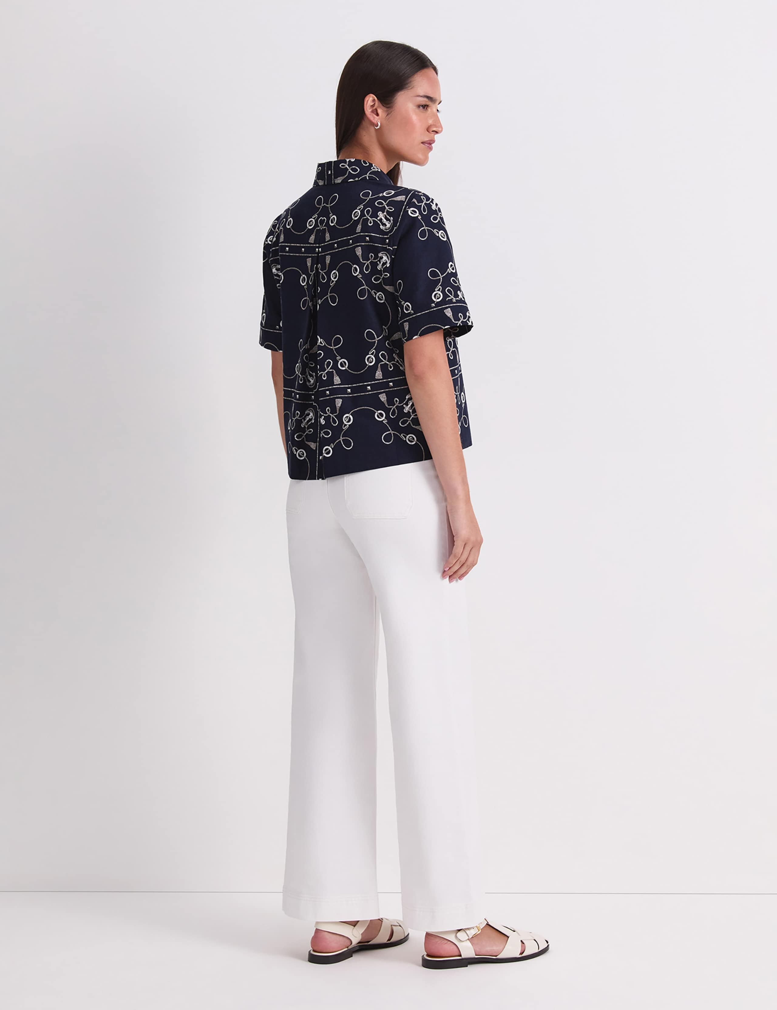 Linen Rich Printed Blouse 3 of 7