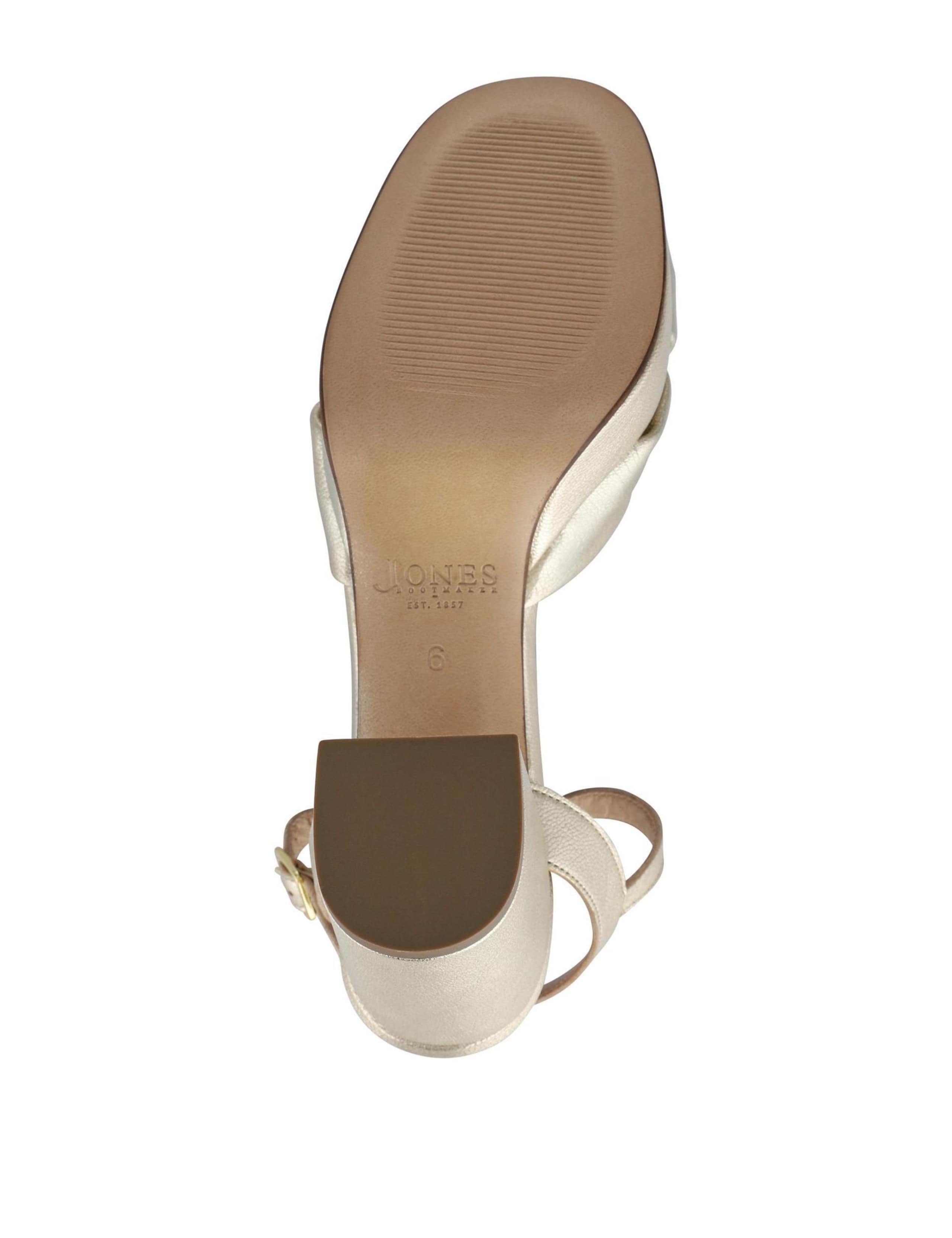 Leather Metallic Platform Block Heel Sandals 6 of 6