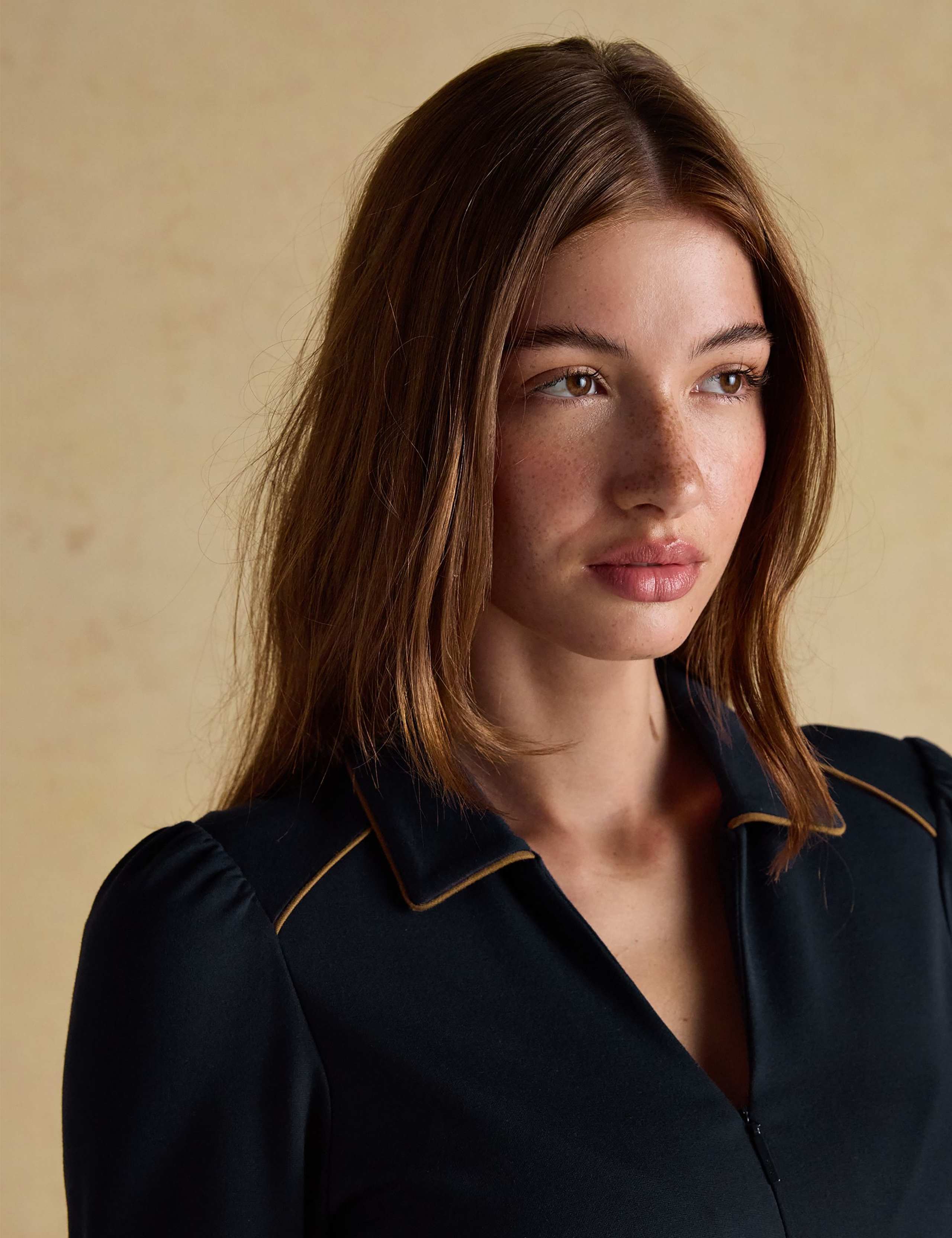 Collared V-Neck Midi Skater Dress 5 of 7