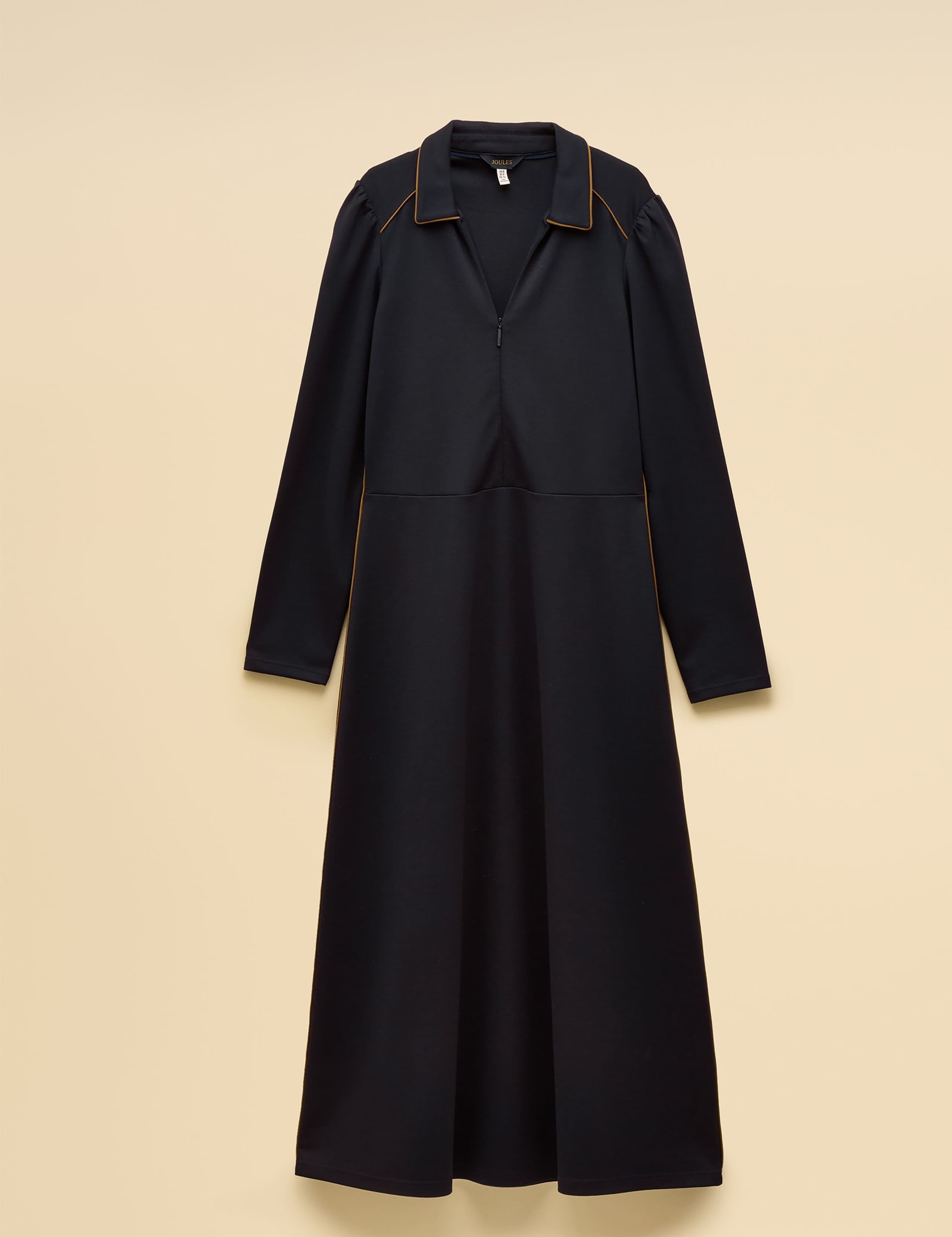 Ponte Zip Front A-Line Midaxi Dress 2 of 7