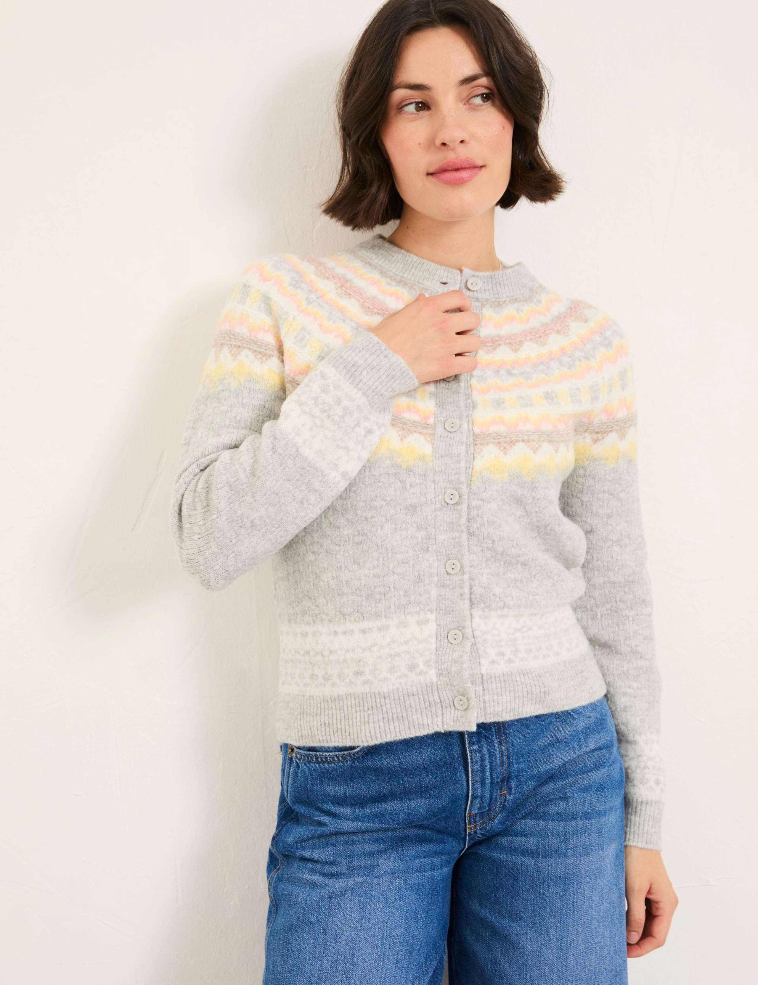 Fair Isle Crew Neck Cardigan 4 of 5