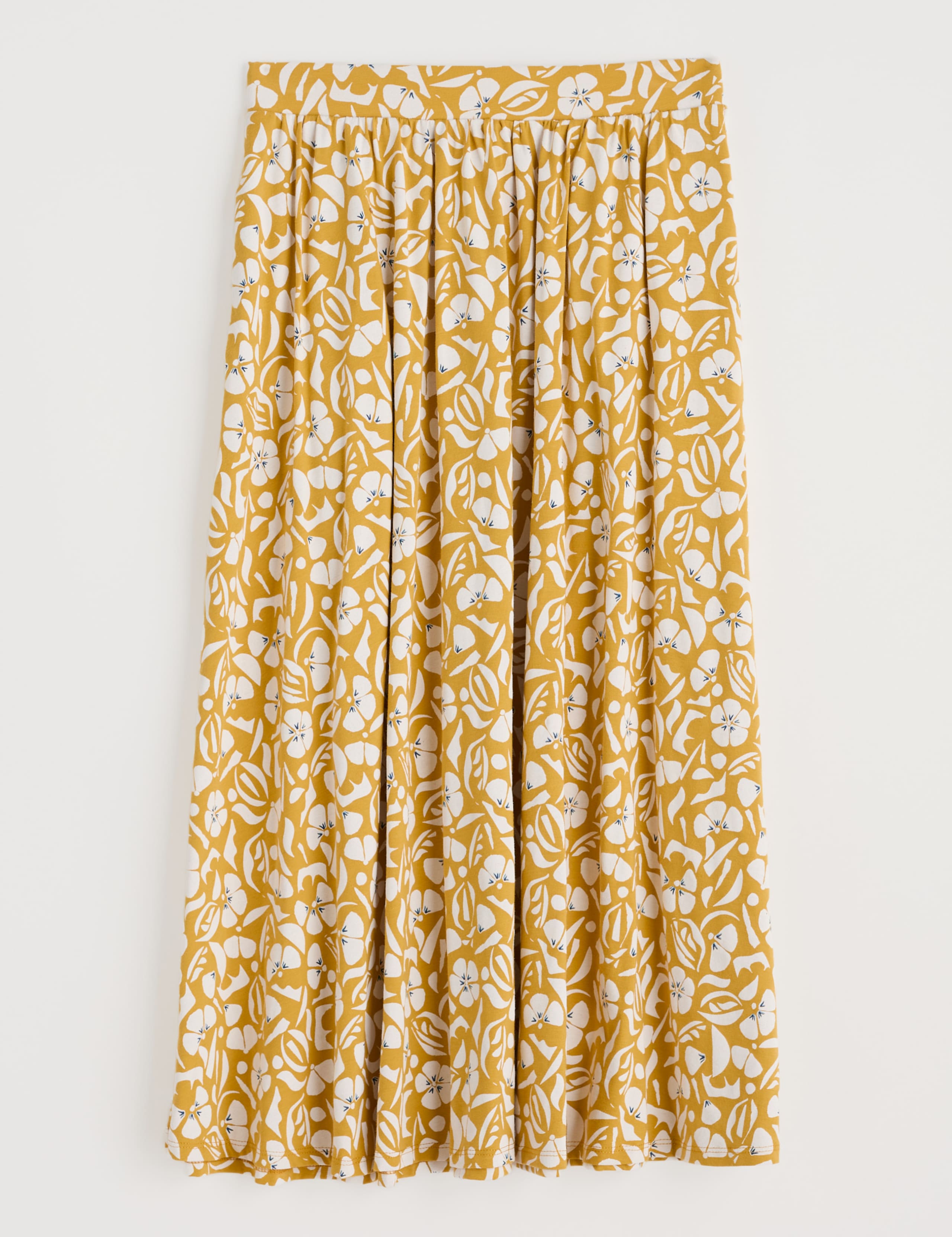 Cotton Rich Floral Midi A-Line Skirt 2 of 4