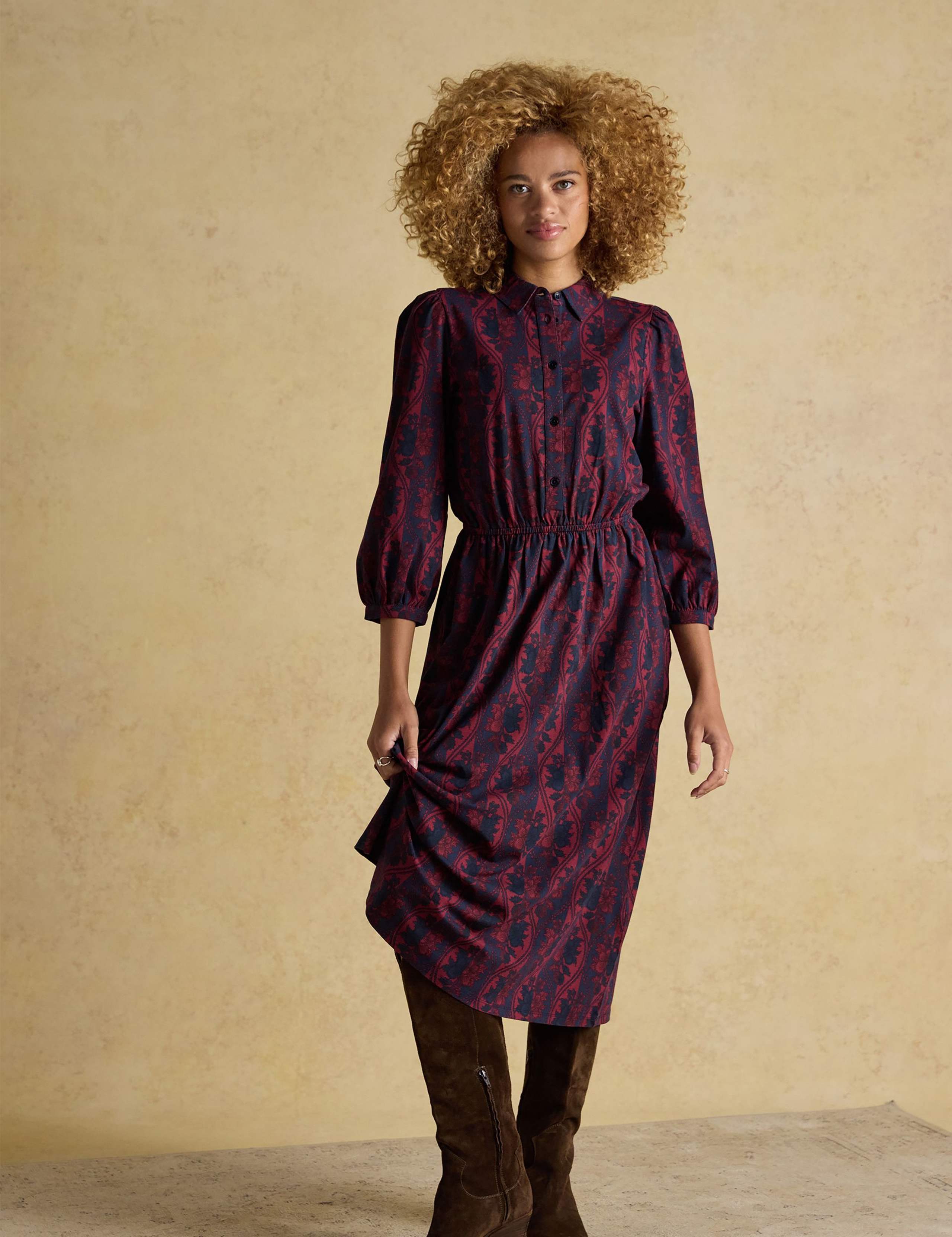 Floral Baroque Midaxi Shirt Dress 3 of 7