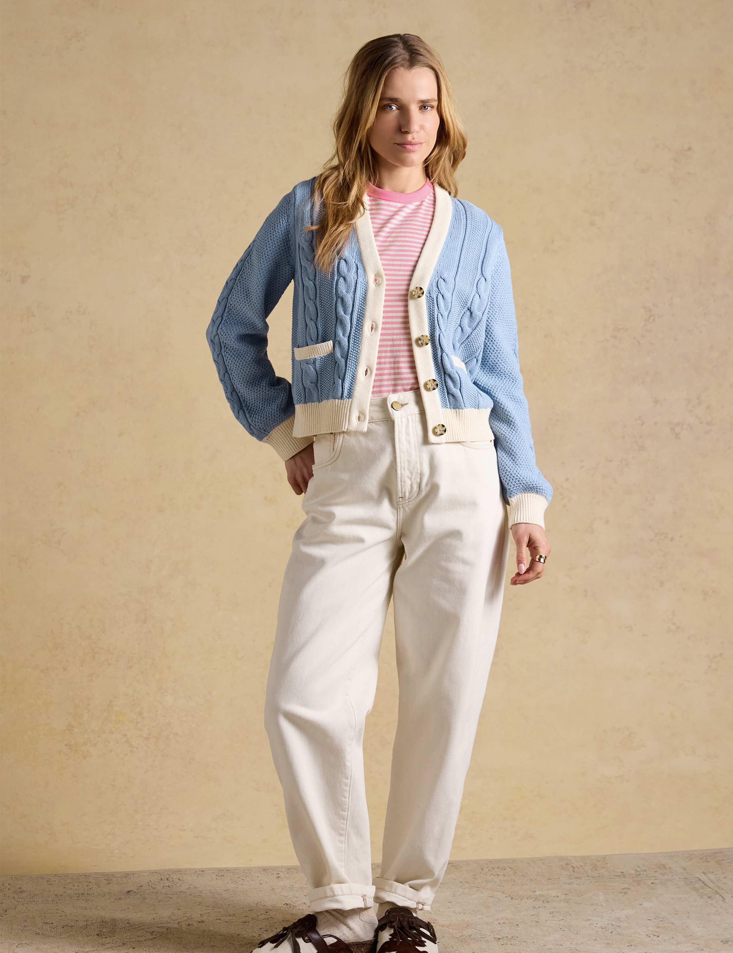 Pure Cotton Jersey Striped Top 1 of 8