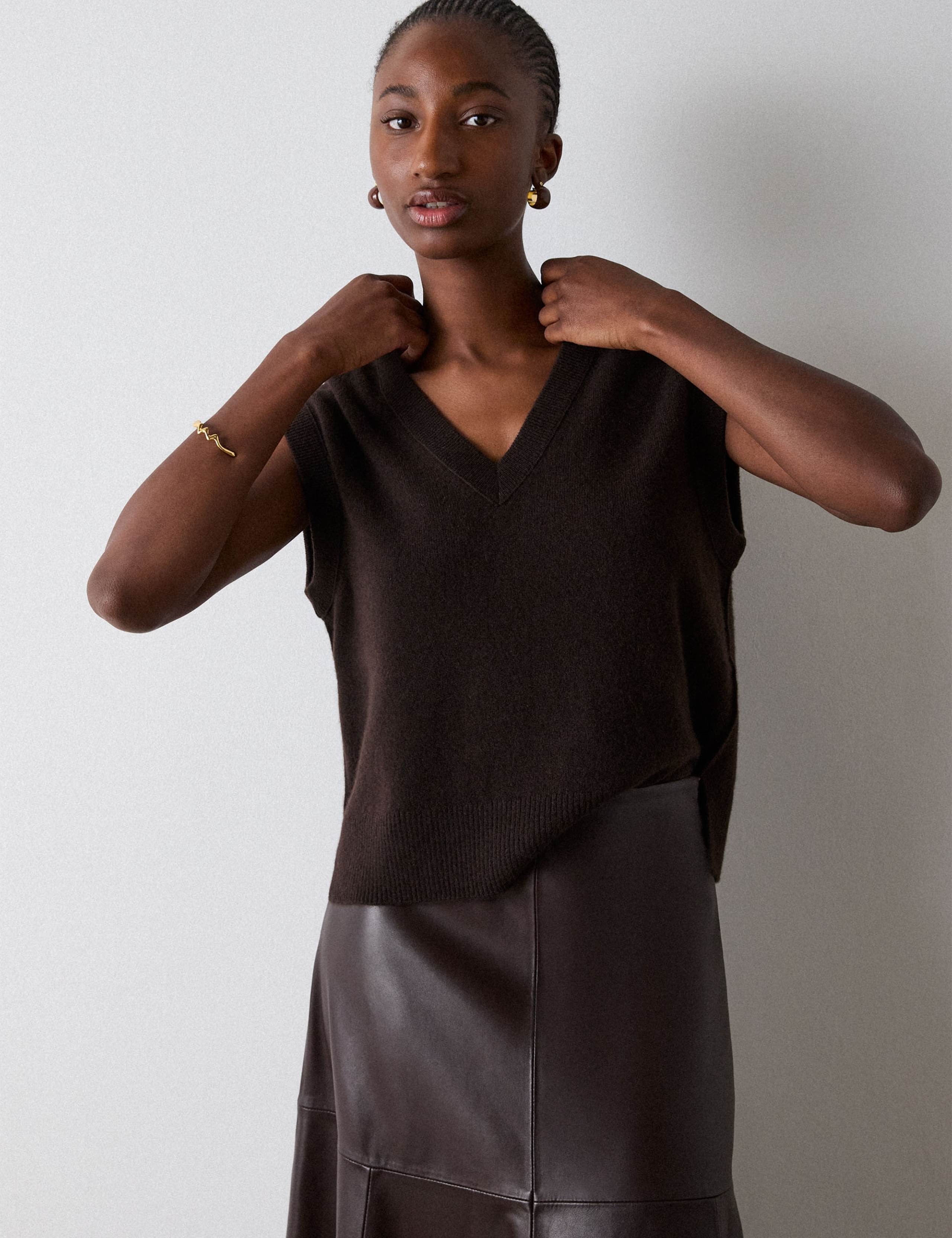 Pure Cashmere Knitted Vest 5 of 6