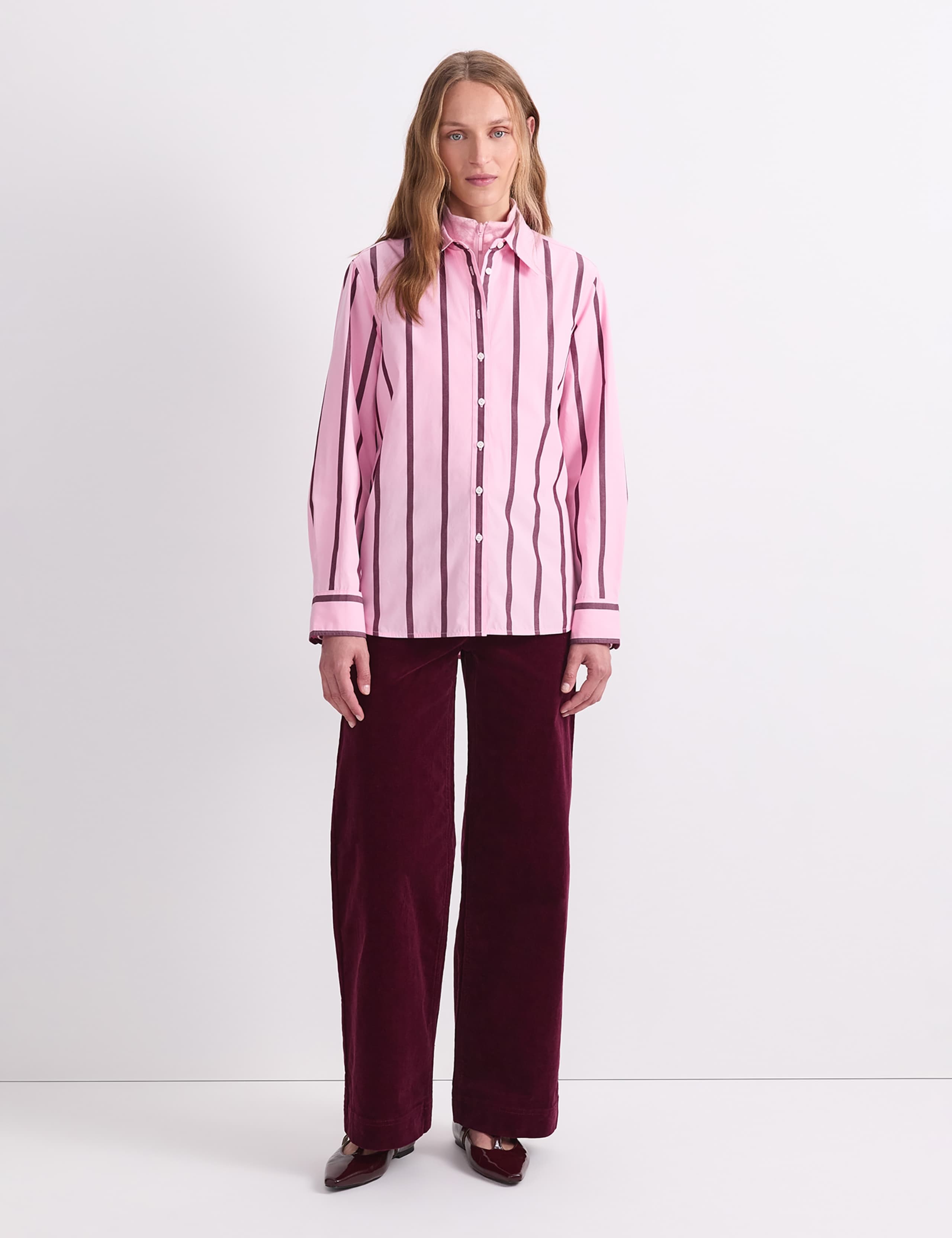 Pure Cotton Striped Collared Shirt 2 of 6