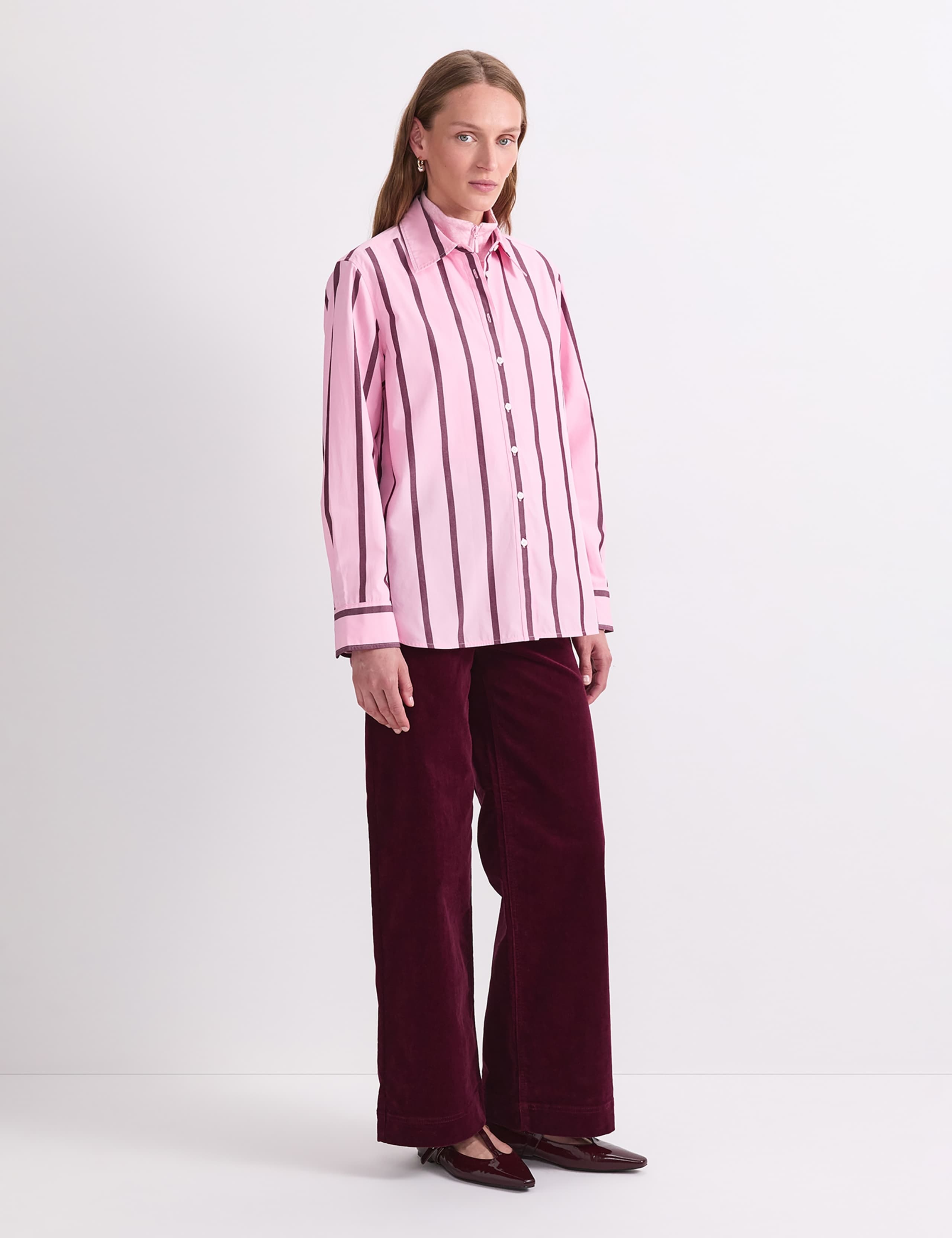 Pure Cotton Striped Collared Shirt 3 of 6
