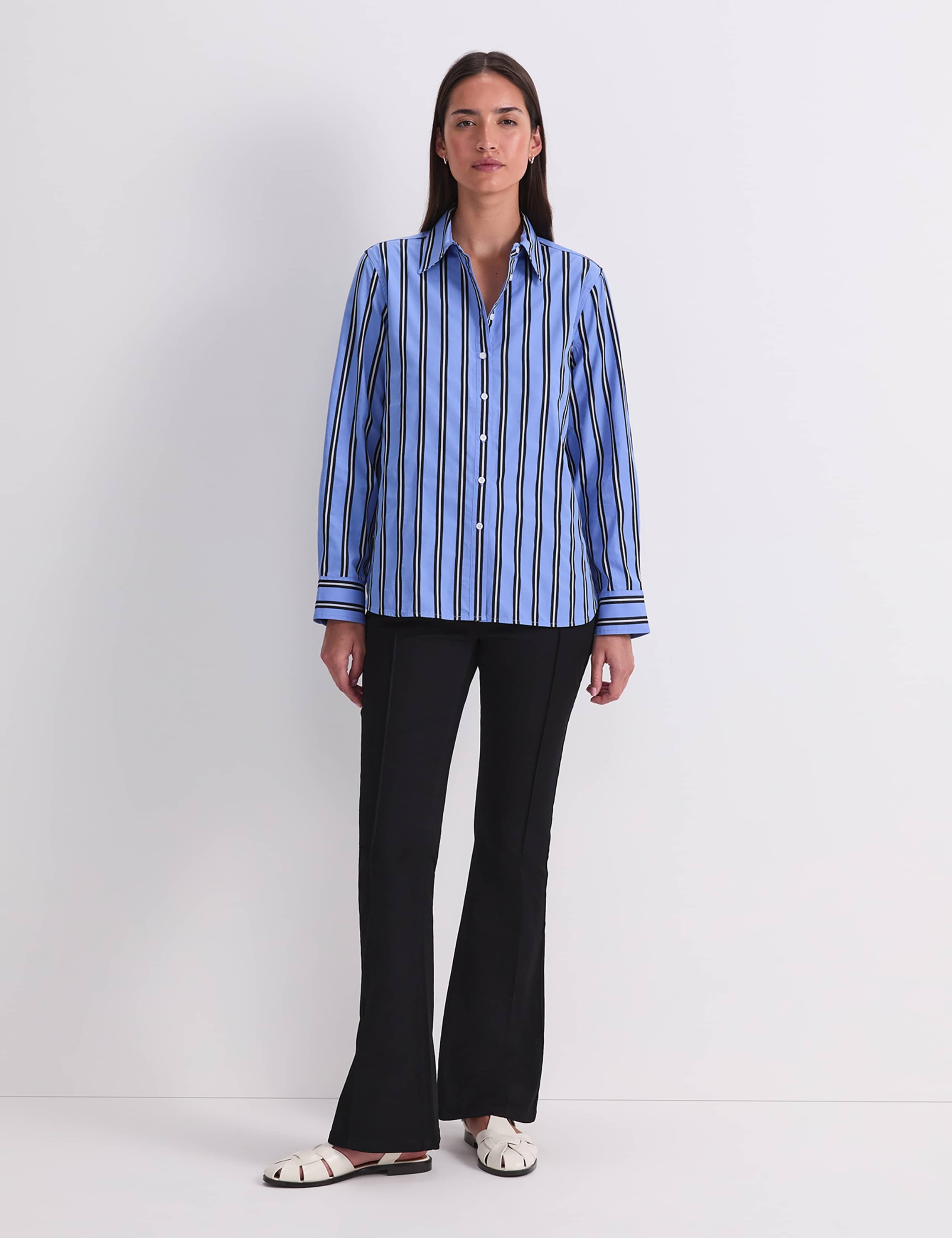 Pure Cotton Striped Collared Shirt 2 of 8