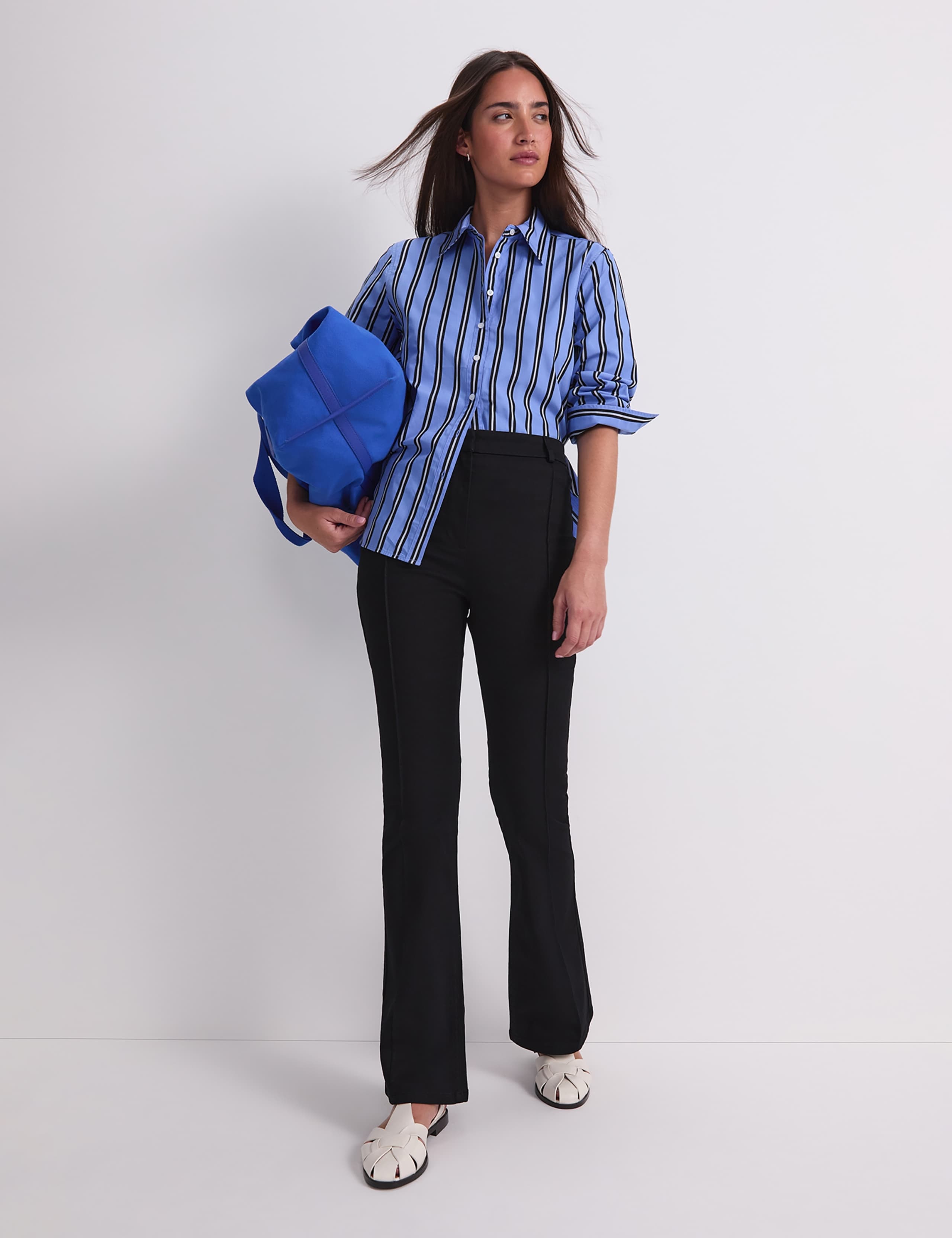 Pure Cotton Striped Collared Shirt 4 of 8