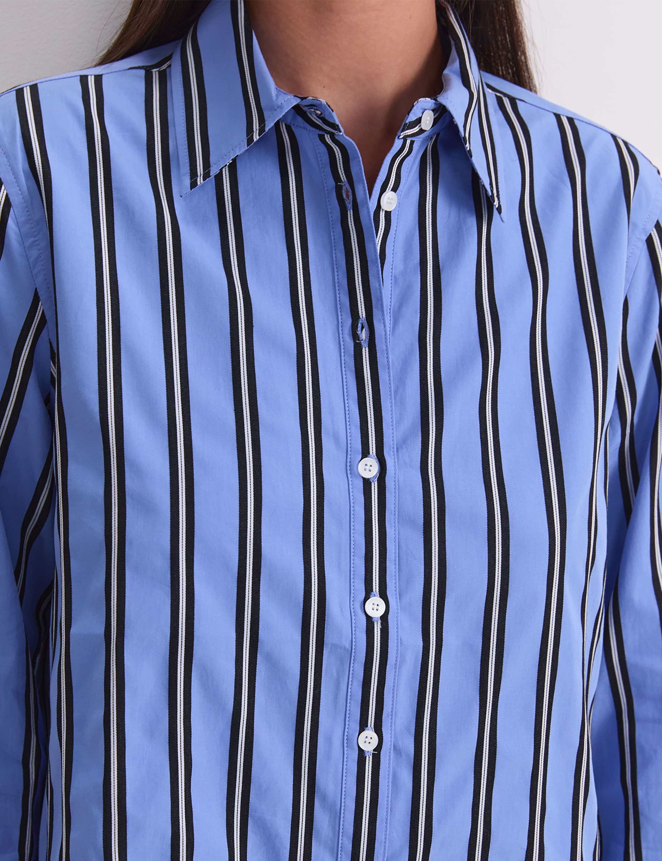 Pure Cotton Striped Collared Shirt 8 of 8