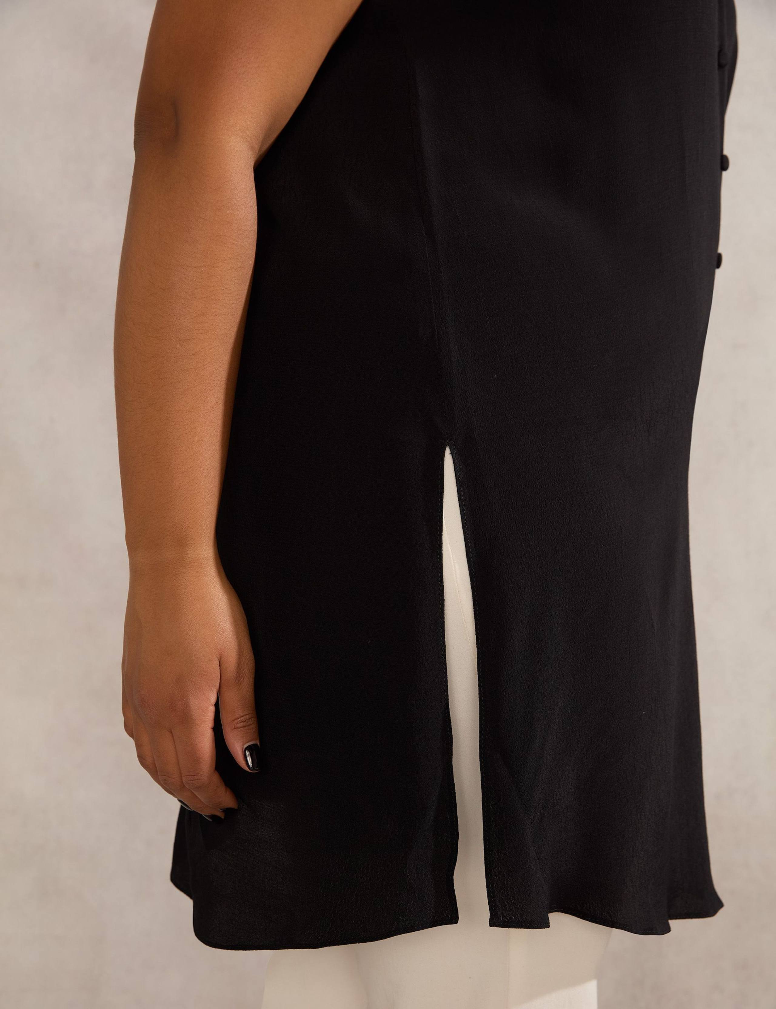 V-Neck Button Front Sleeveless Tunic 4 of 5