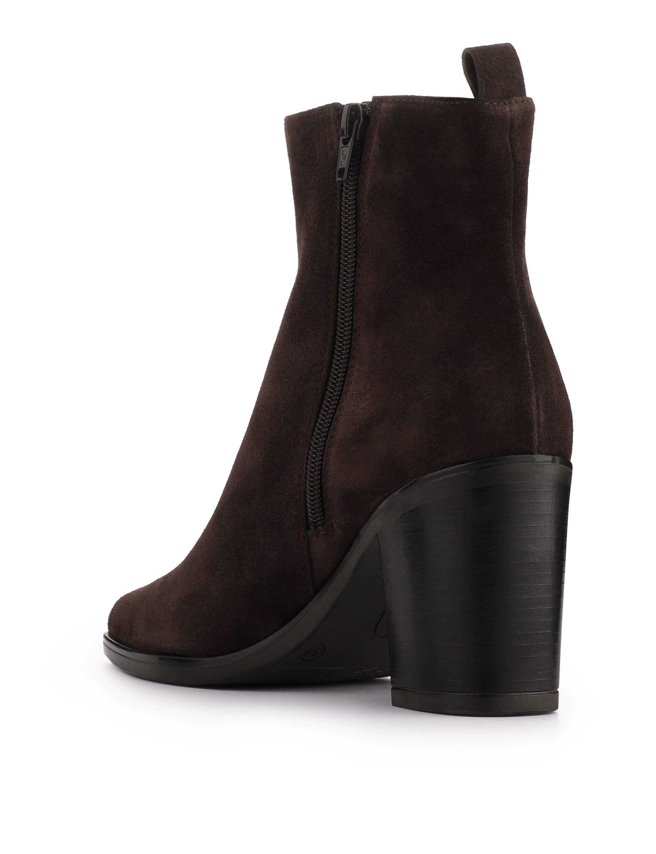 Suede Block Heel Ankle Boots 6 of 7