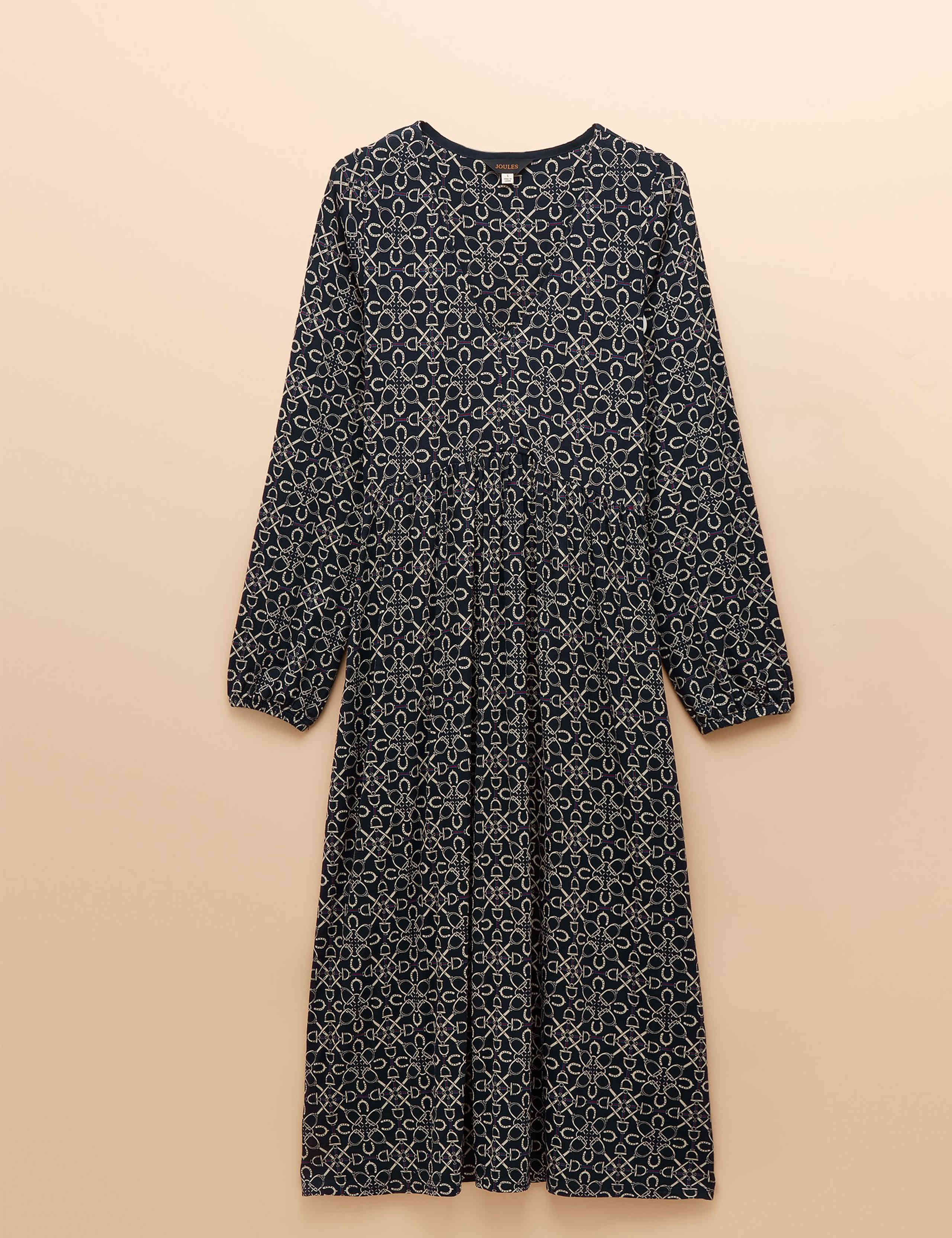 Floral V-Neck Long Sleeve Midi Dress 2 of 4