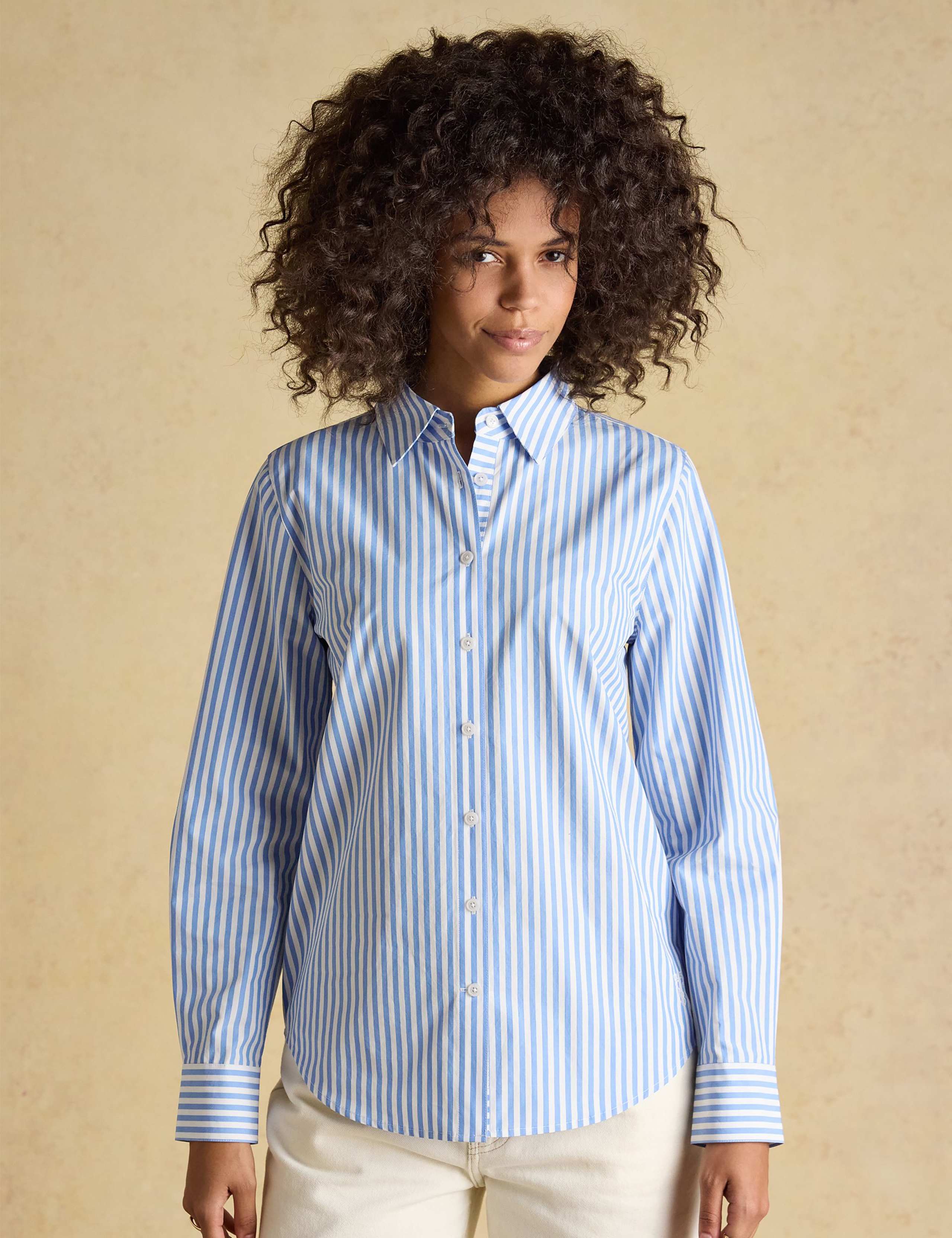 Pure Cotton Poplin Striped Collared Shirt 3 of 7